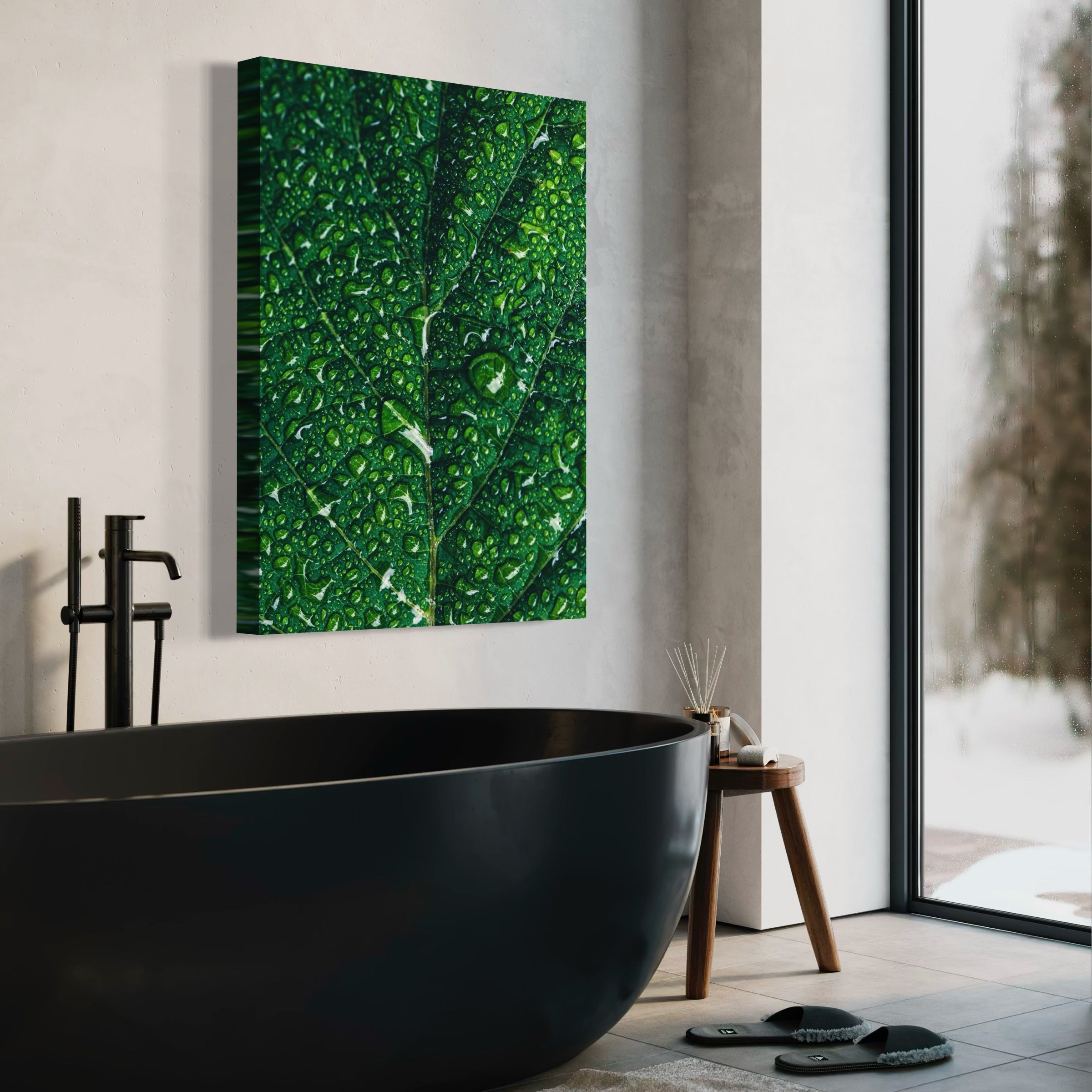 Dew-Kissed Green - Moderno Wall Art Wall Art
