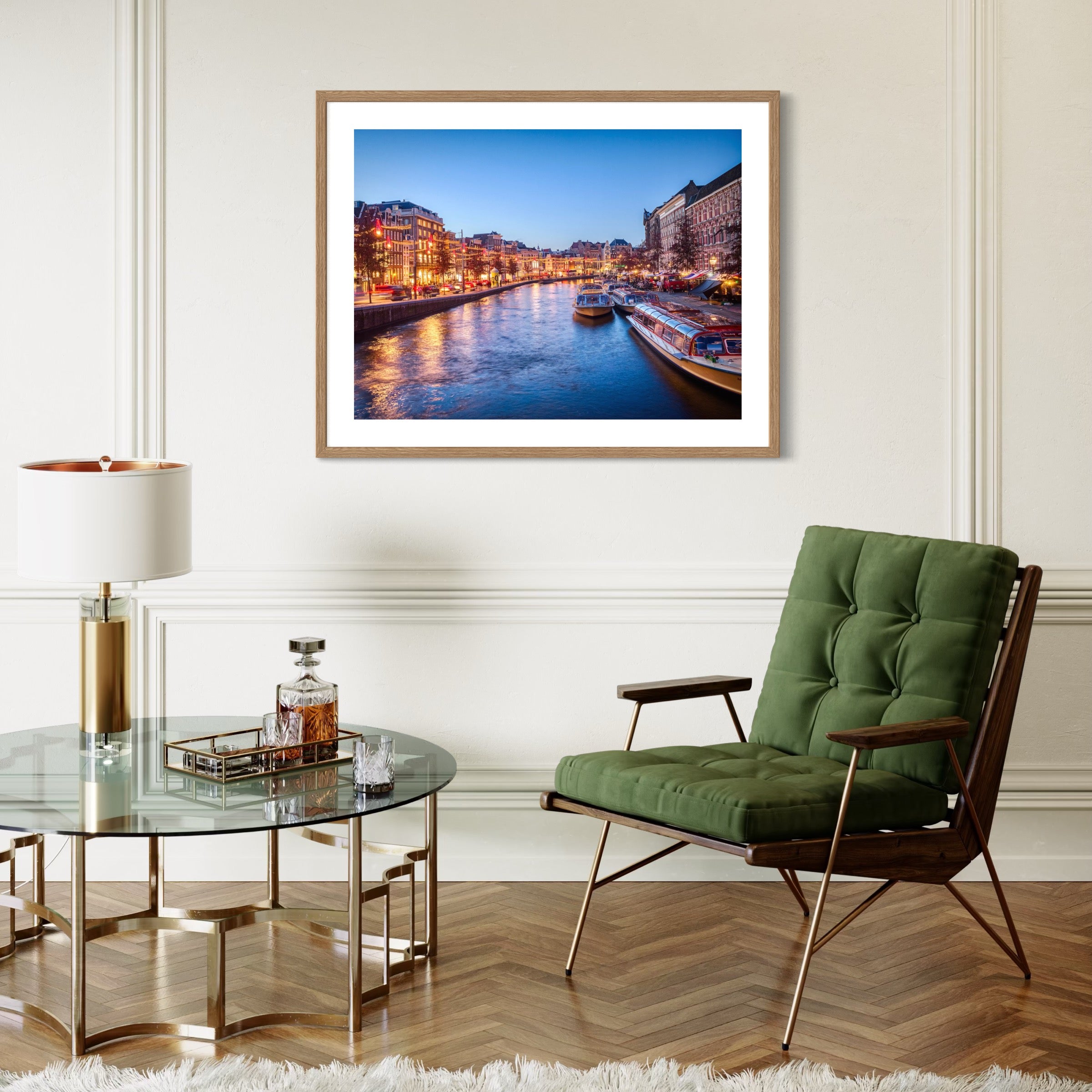Nightfall in Amsterdam - Moderno Wall Art Wall Art