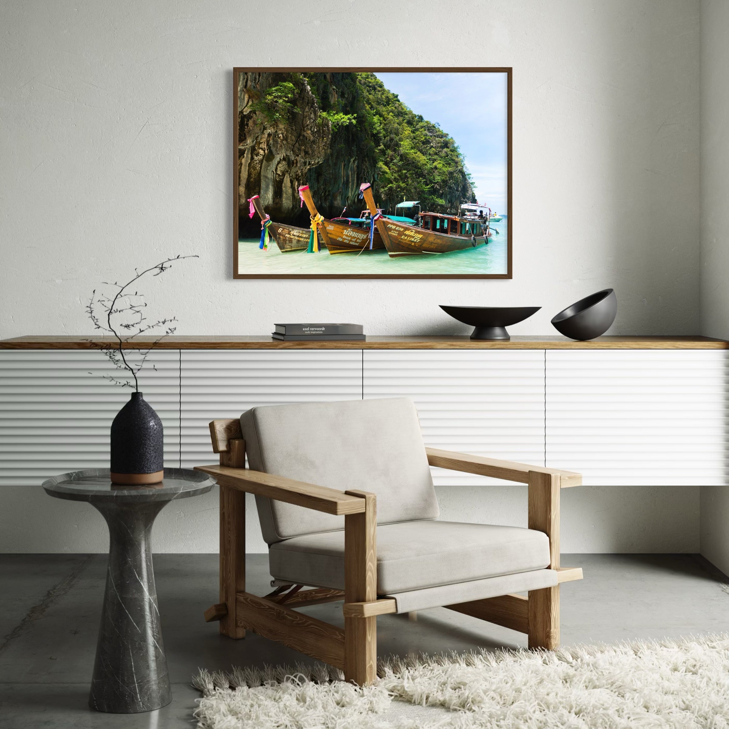Anchored in Paradise - Moderno Wall Art Wall Art