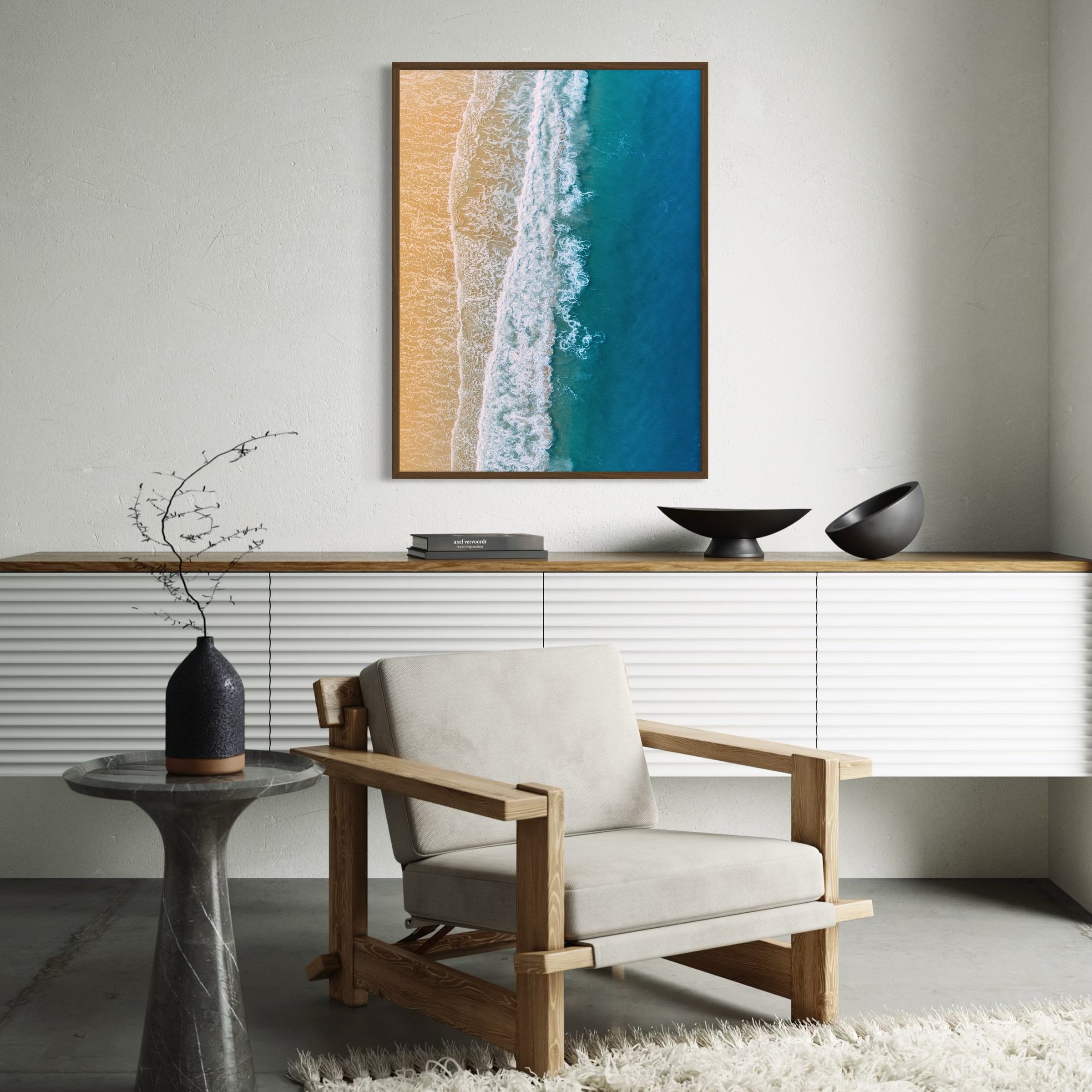 Sea Meets Shore - Moderno Wall Art Wall Art