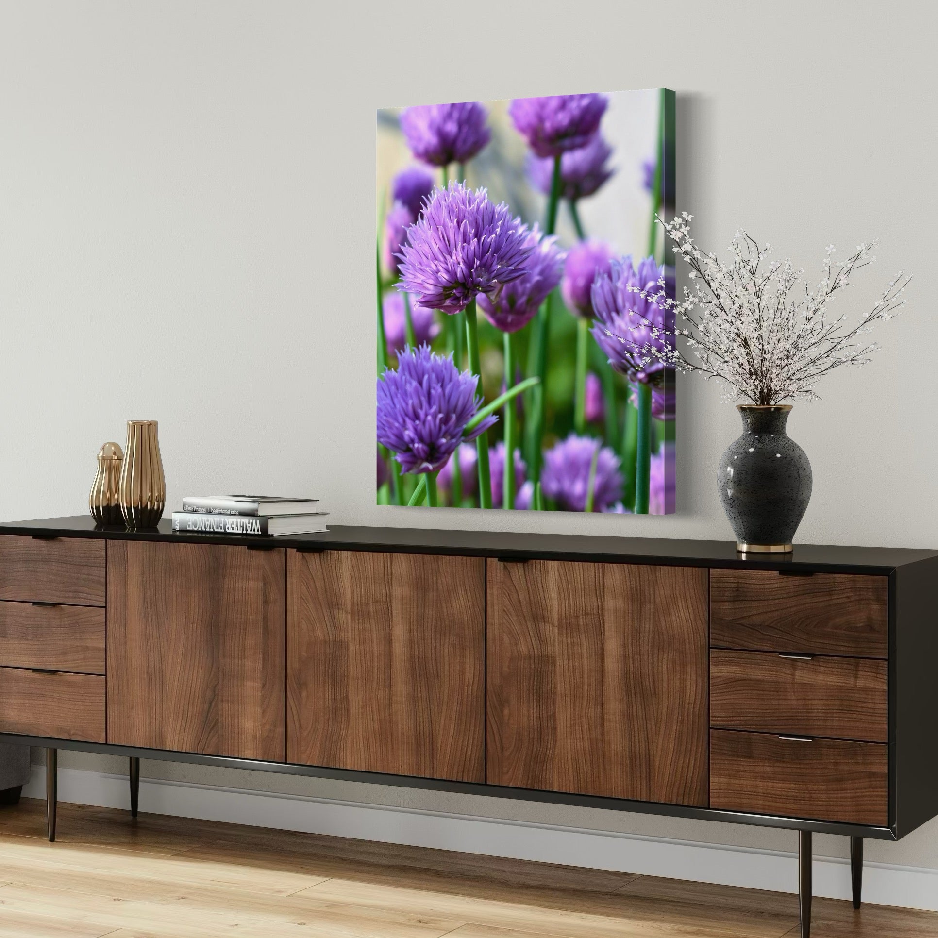 Chive Blossoms - Moderno Wall Art Wall Art
