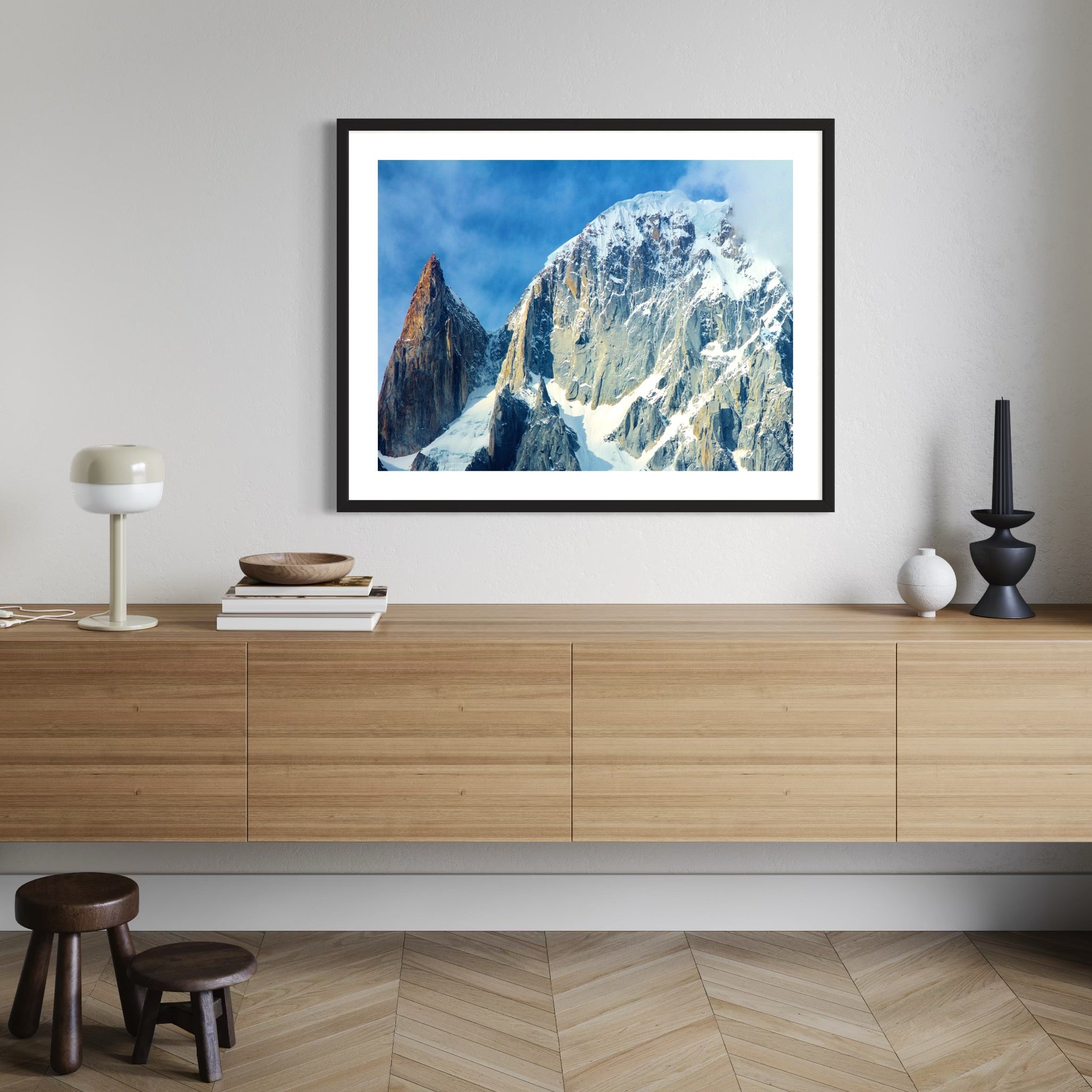 Peaks in the Mist - Moderno Wall Art Wall Art