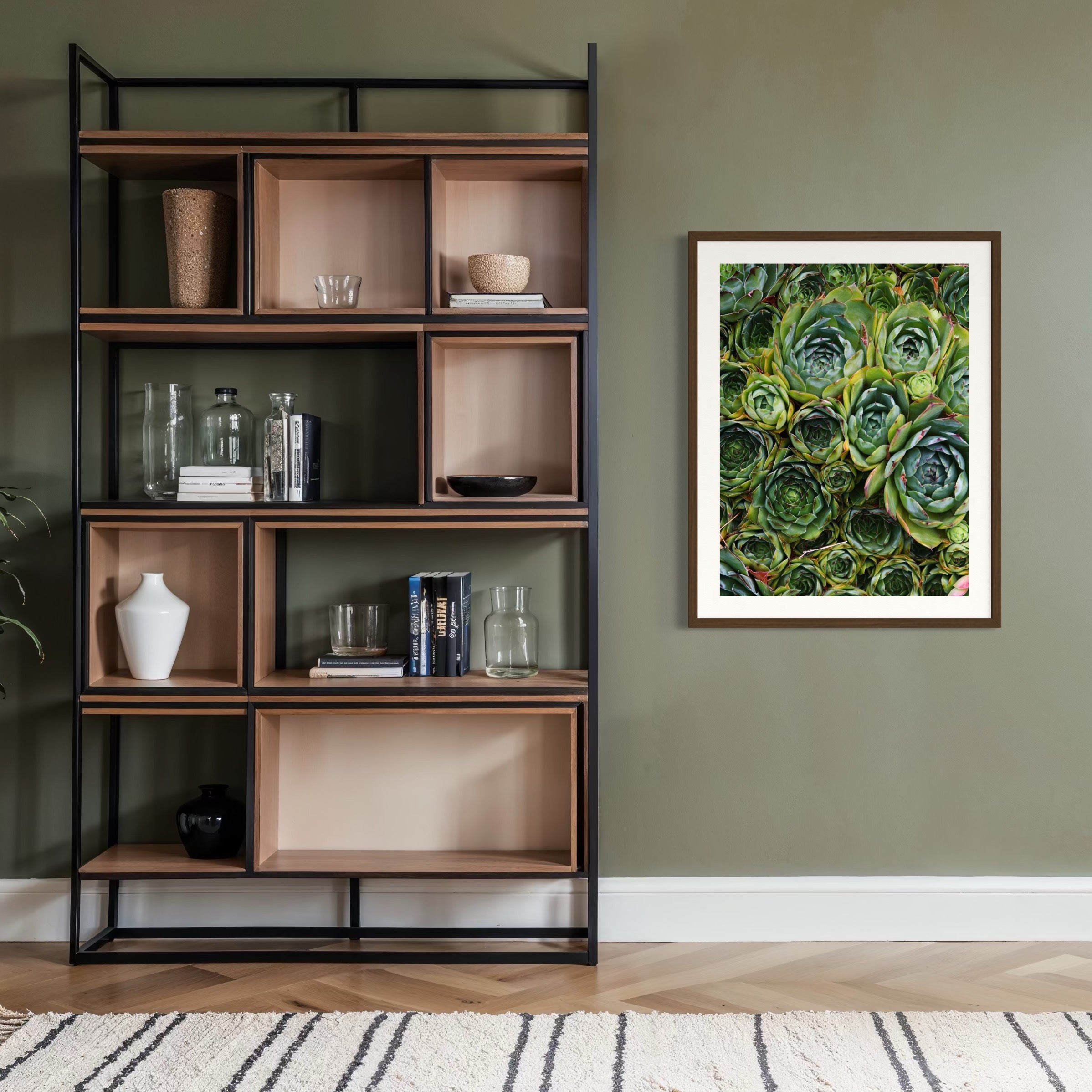 Succulent Symmetry - Moderno Wall Art Wall Art