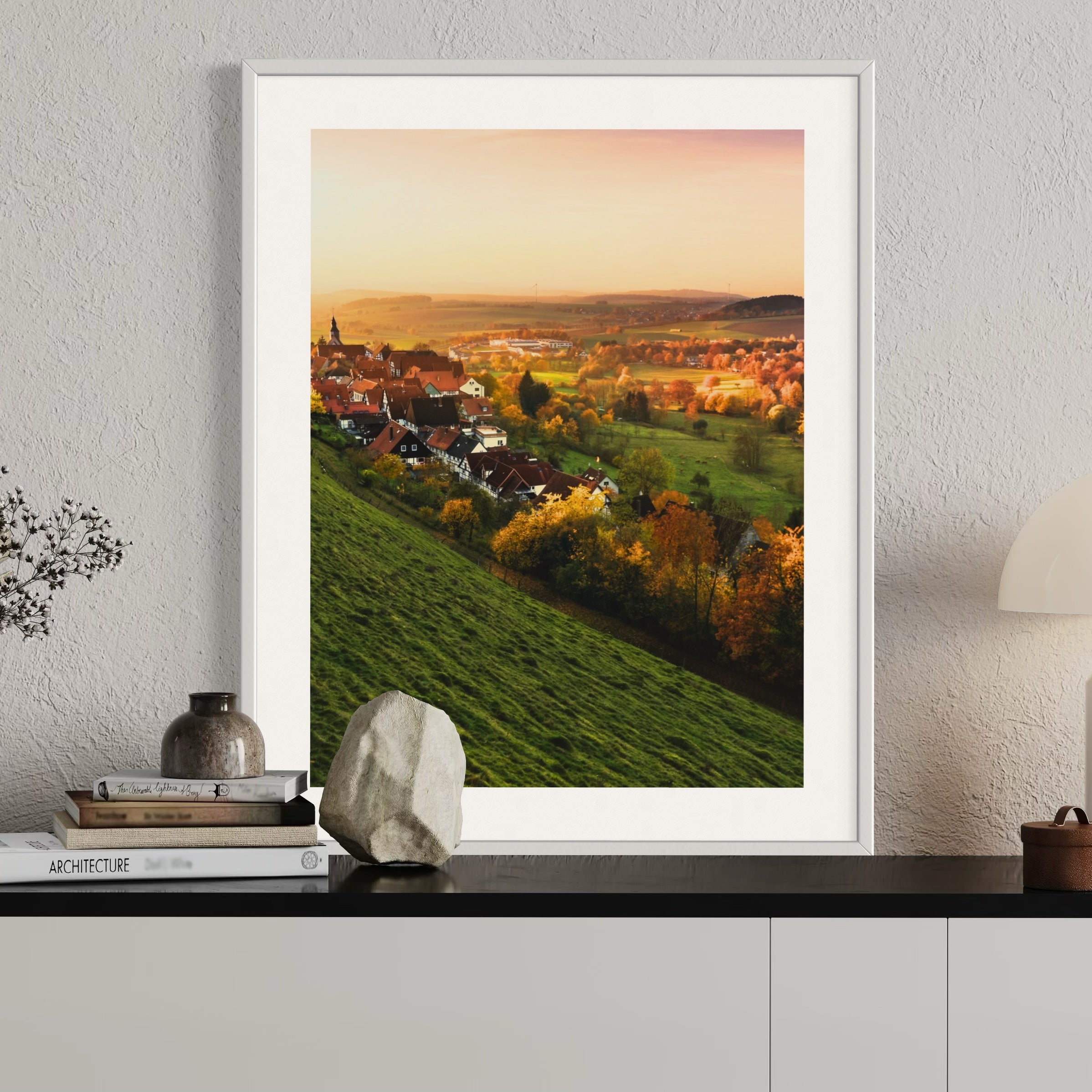 Autumn Glow in the Valley - Moderno Wall Art Wall Art