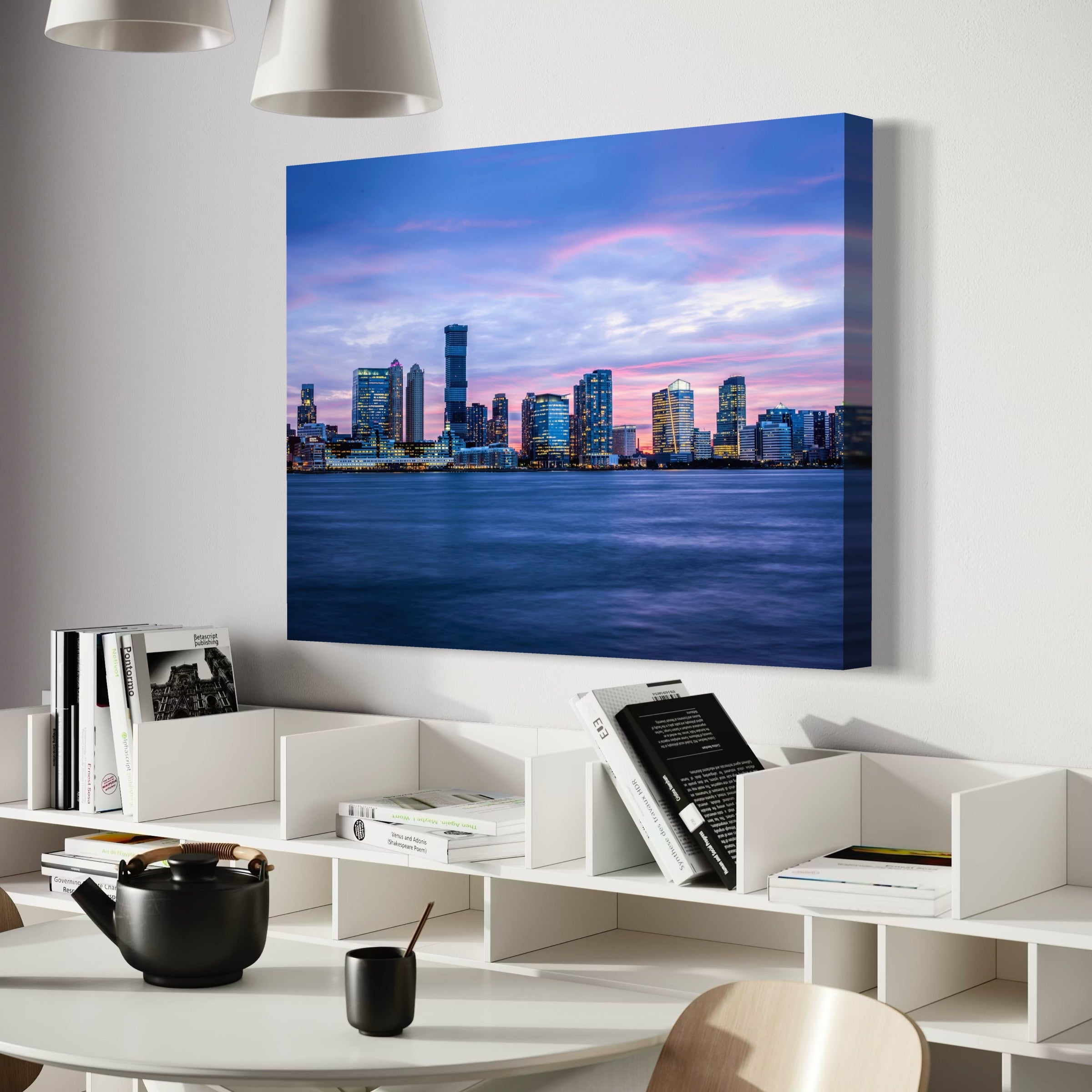 Evening Over the Hudson - Moderno Wall Art Wall Art