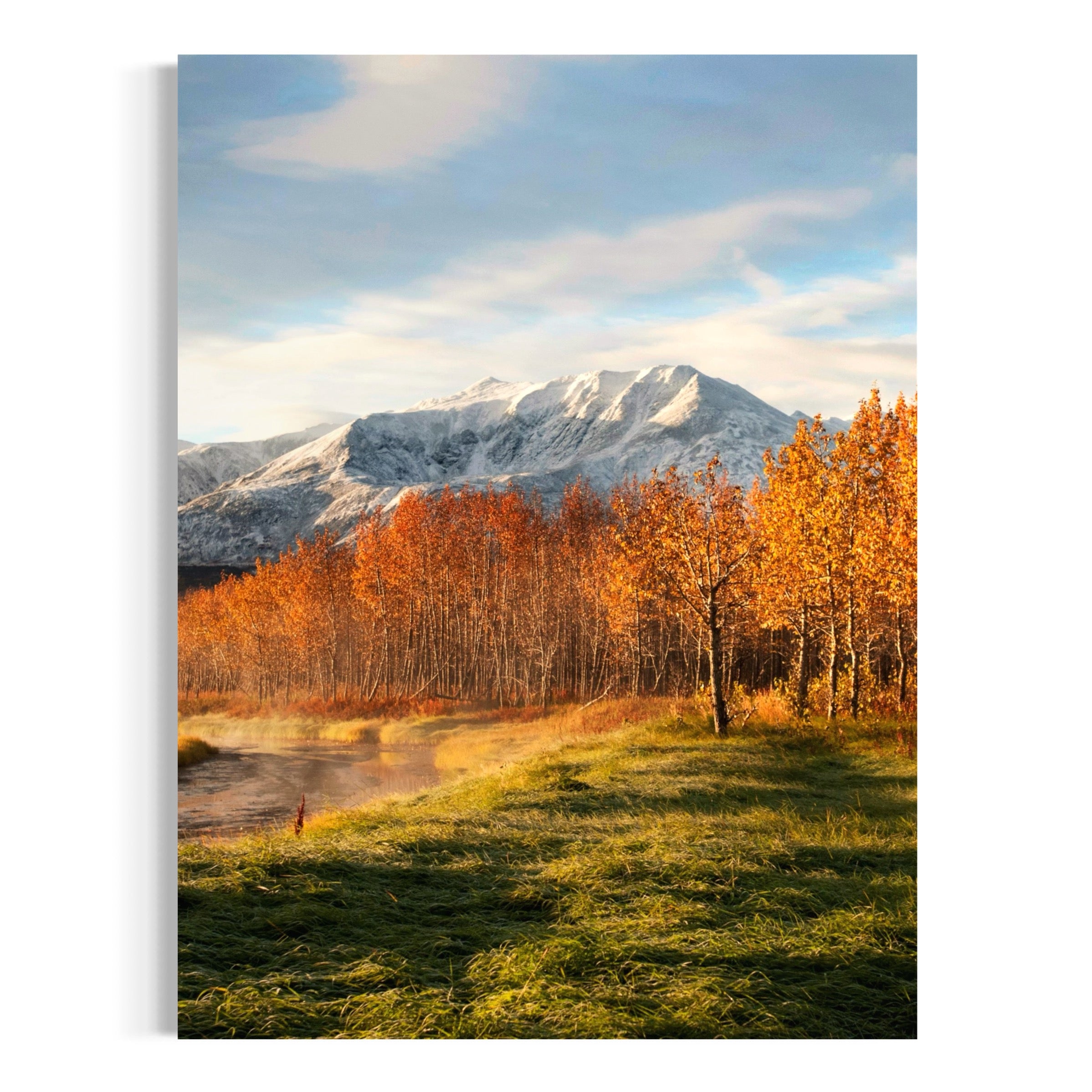 Autumn Sunrise in the Meadow - Moderno Wall Art Wall Art
