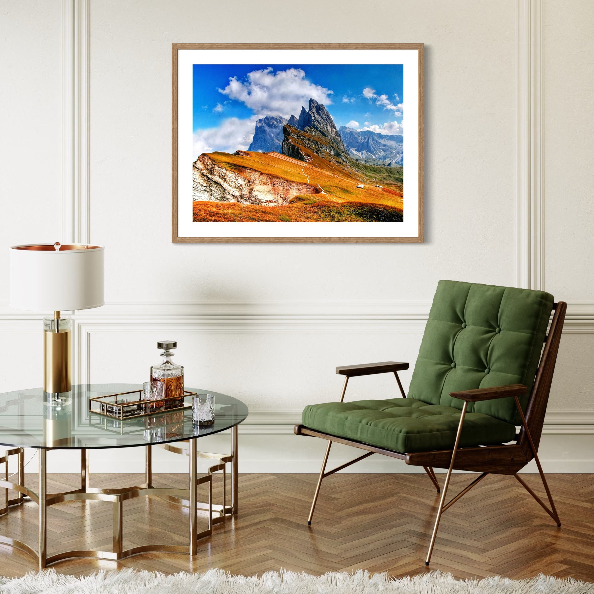 Golden Slopes of Seceda - Moderno Wall Art Wall Art