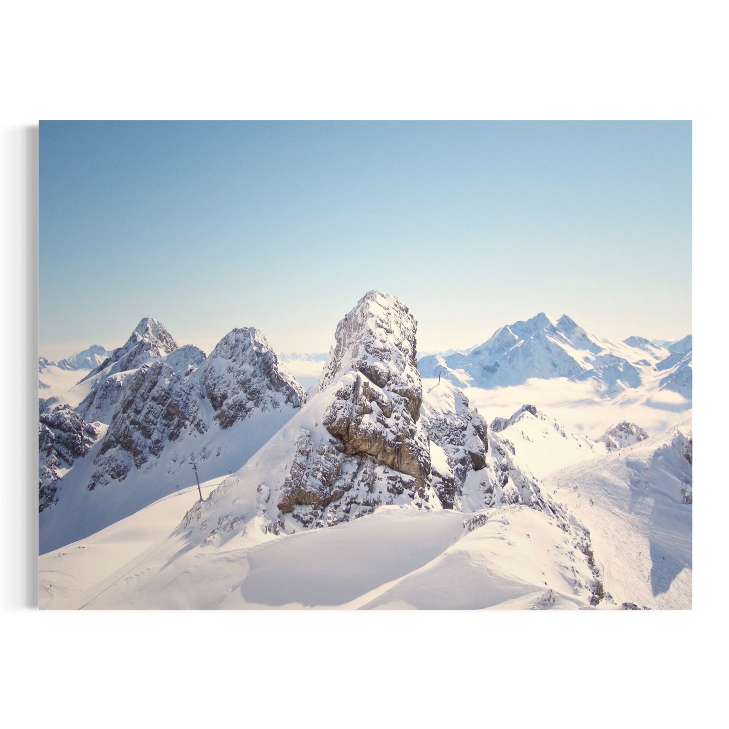 Rugged Summits of the Tyrolean Alps - Moderno Wall Art Wall Art