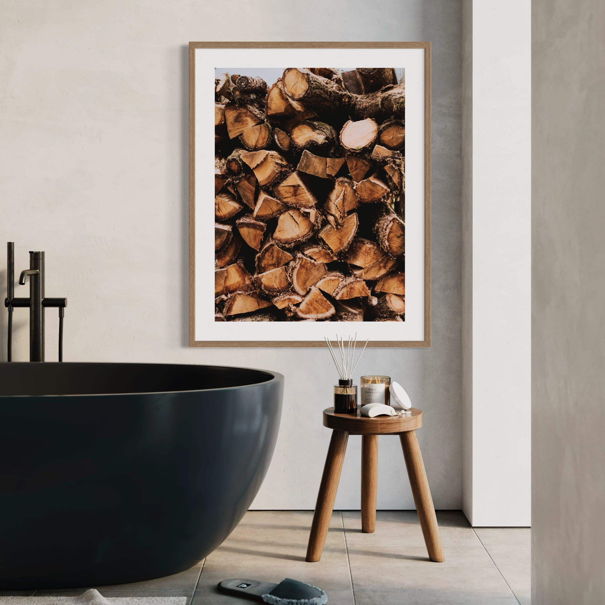 Cozy Firewood Stack - Moderno Wall Art Wall Art