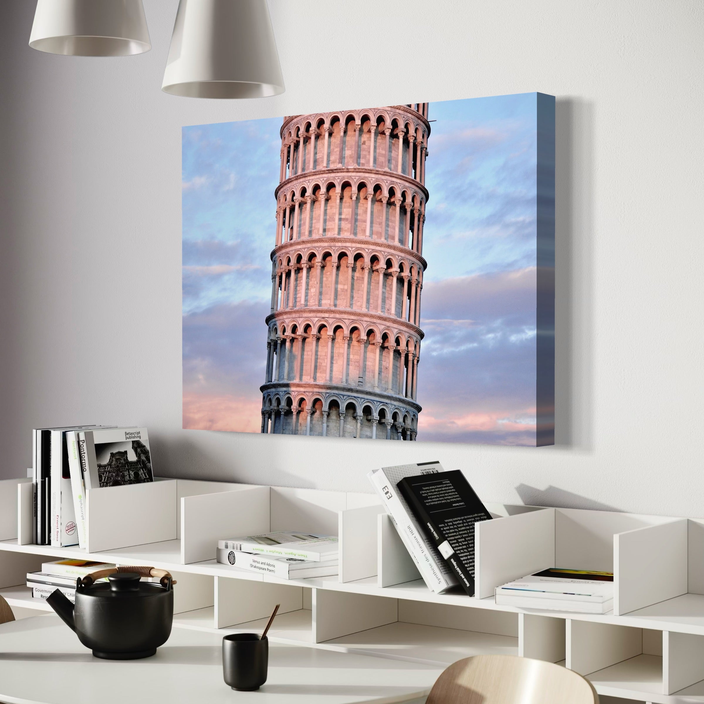 Pink Glow Over Pisa - Moderno Wall Art Wall Art