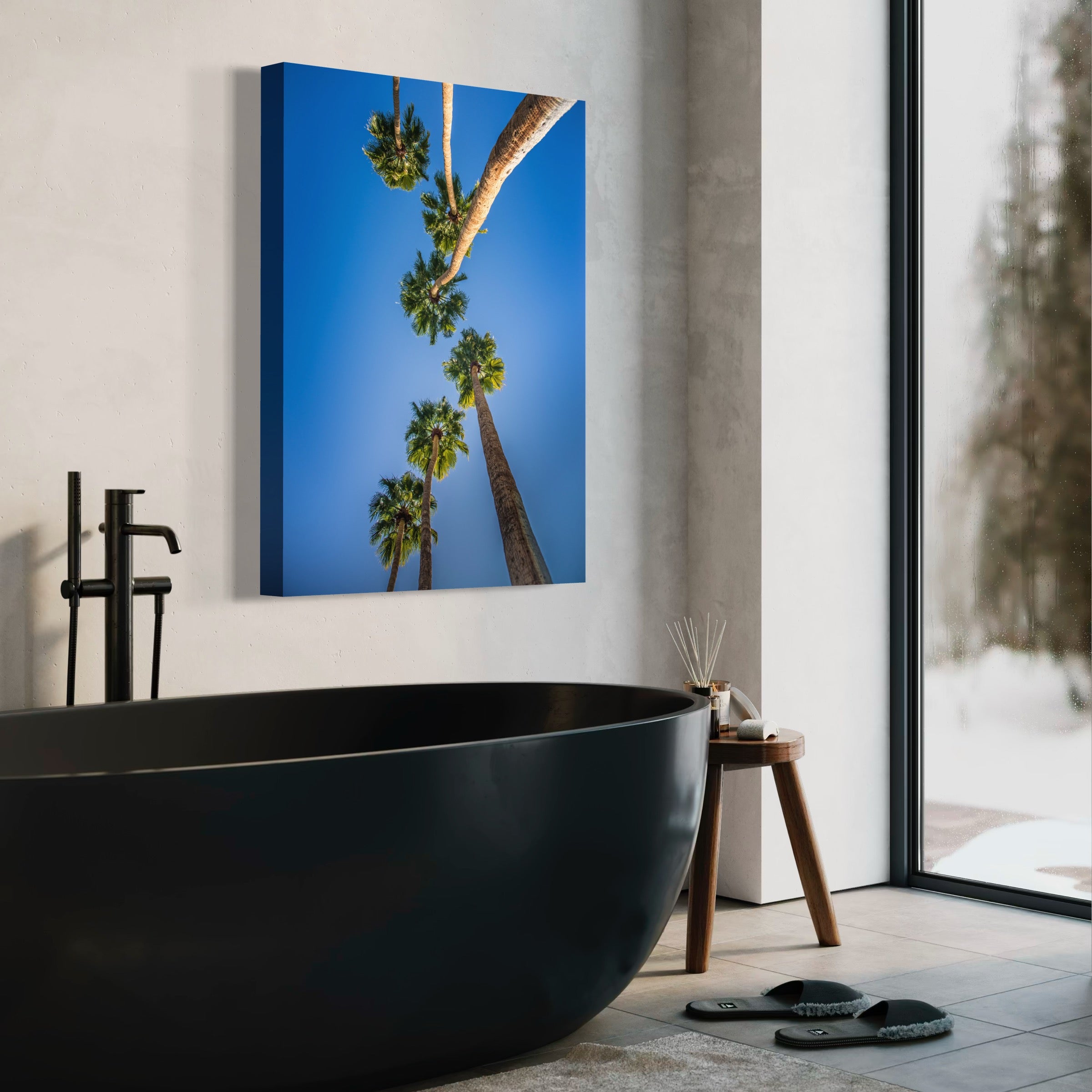 Blue Sky Palms - Moderno Wall Art Wall Art