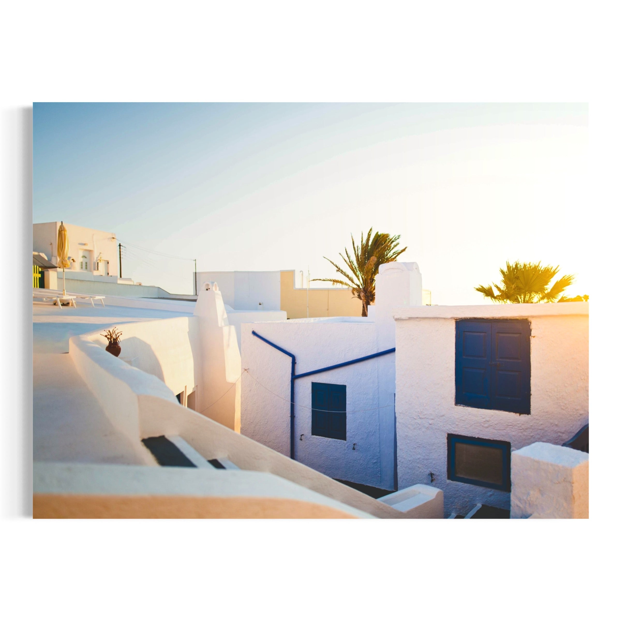 Sunlit Greek Architecture - Moderno Wall Art Wall Art