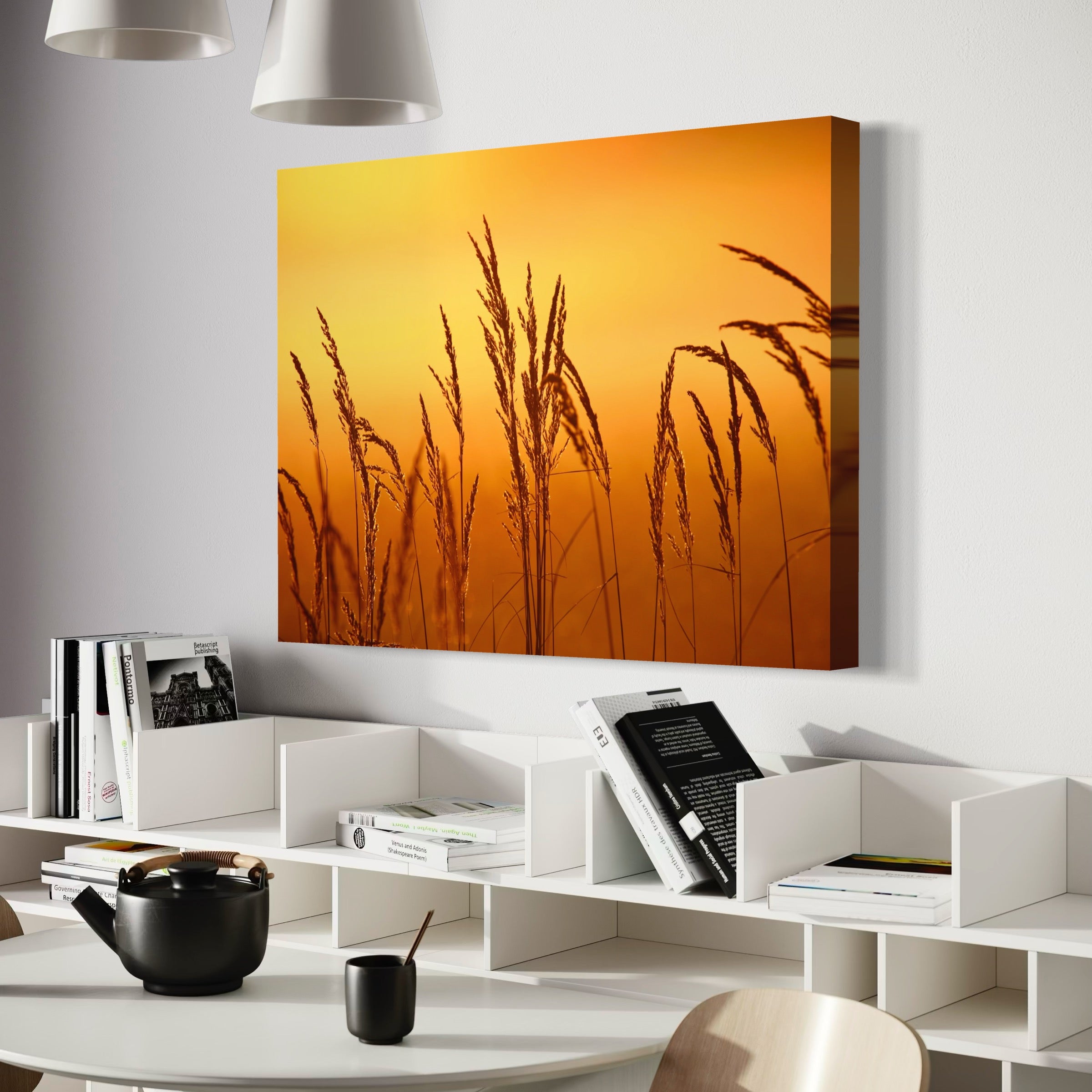 Sunset Reeds - Moderno Wall Art Wall Art
