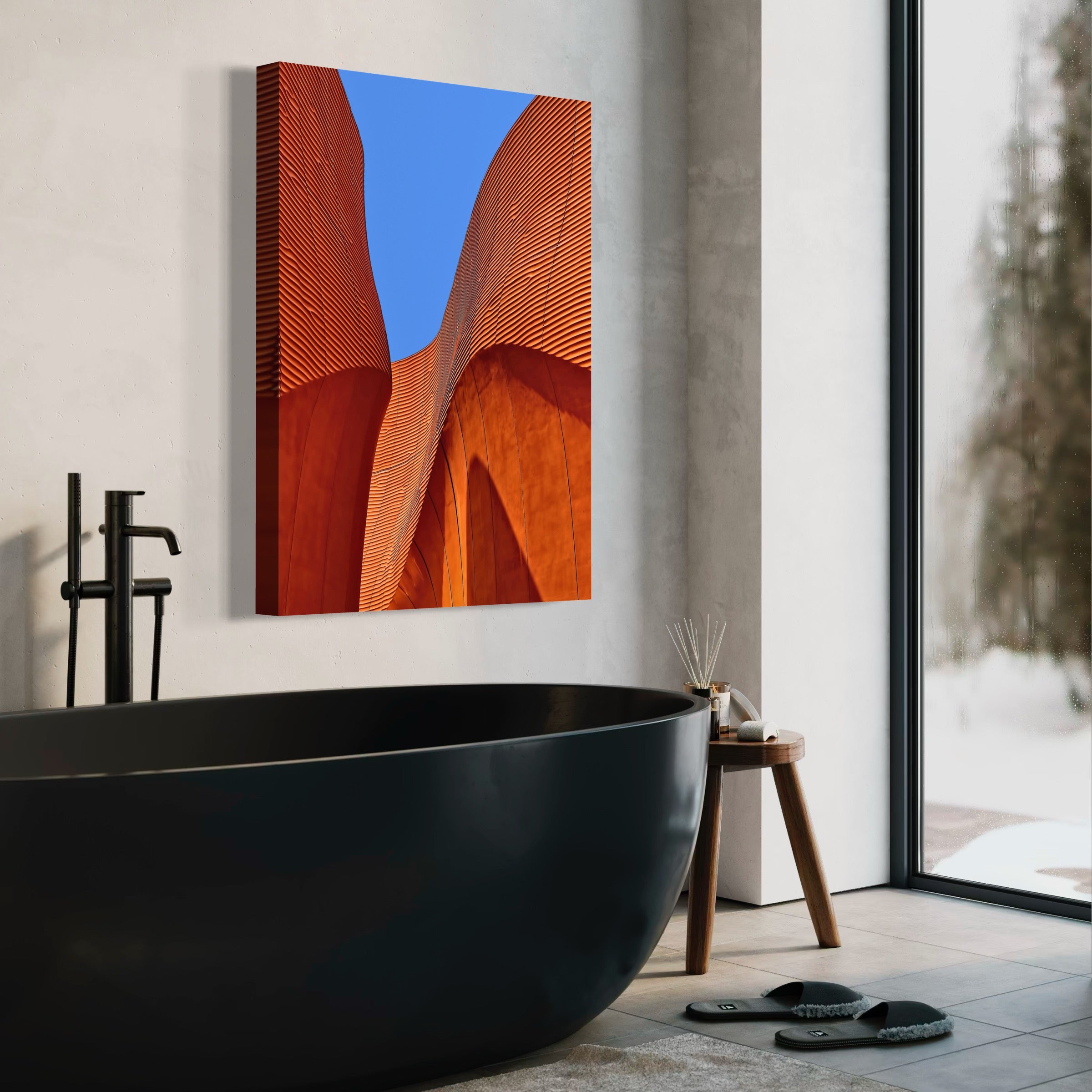 Sculptural Motion - Moderno Wall Art Wall Art