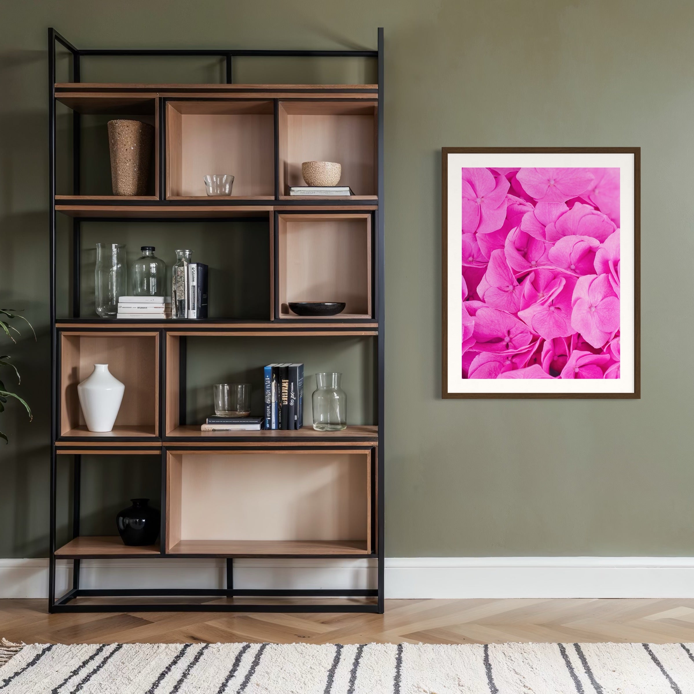 Pink Hydrangea in Detail - Moderno Wall Art Wall Art