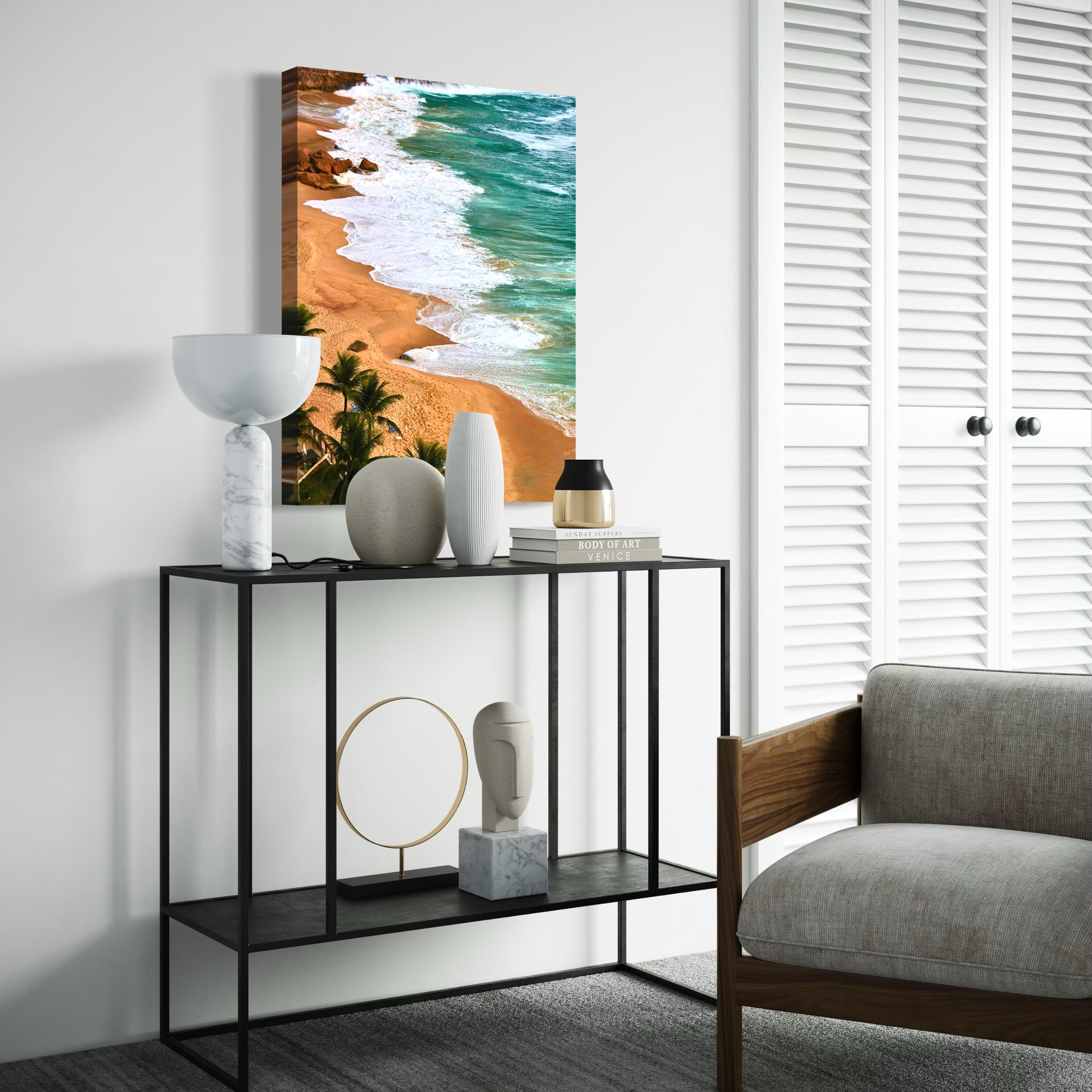 Rio’s Tranquil Shore - Moderno Wall Art Wall Art