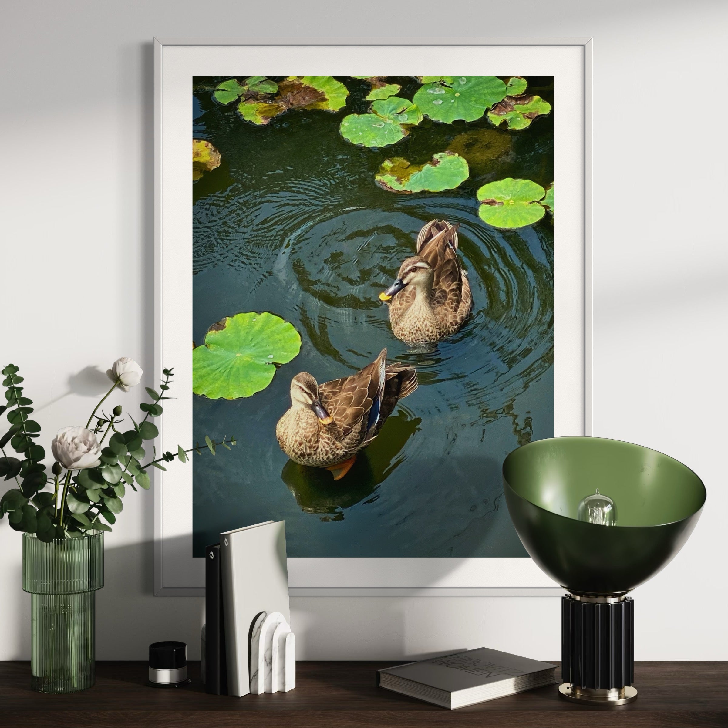Among the Lily Pads - Moderno Wall Art Wall Art