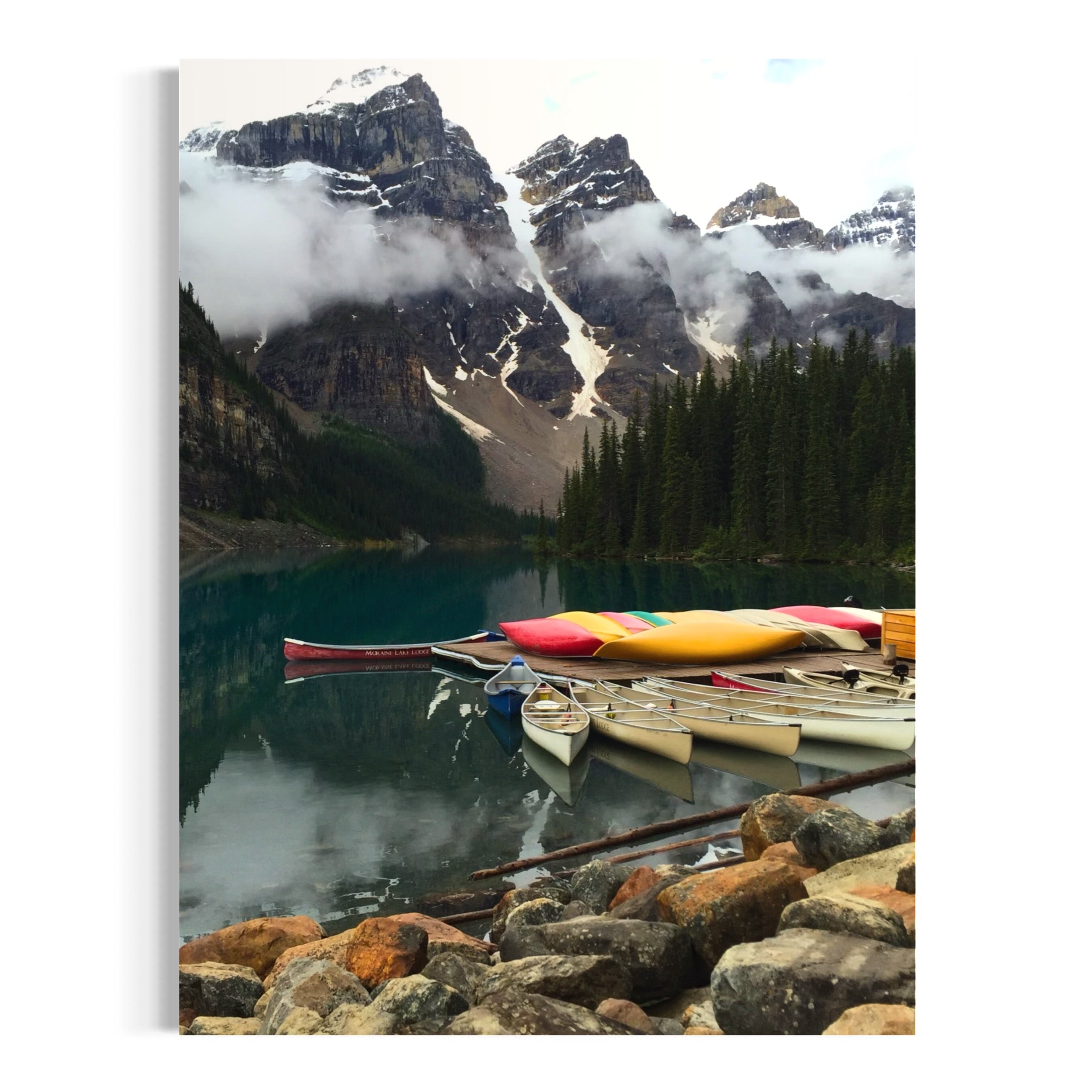Tranquil Waters Of Banff - Moderno Wall Art Wall Art