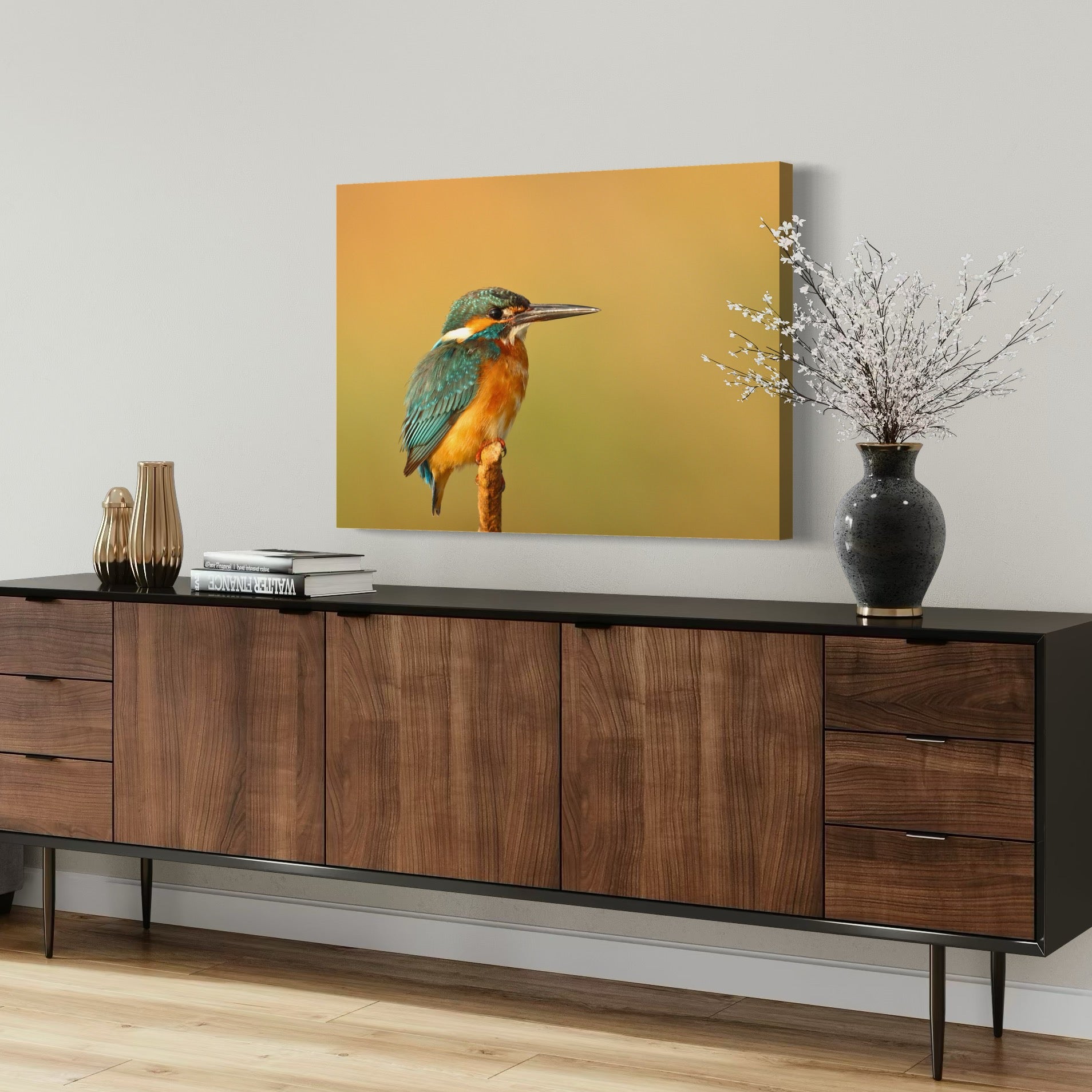 Kingfisher Perch - Moderno Wall Art Wall Art