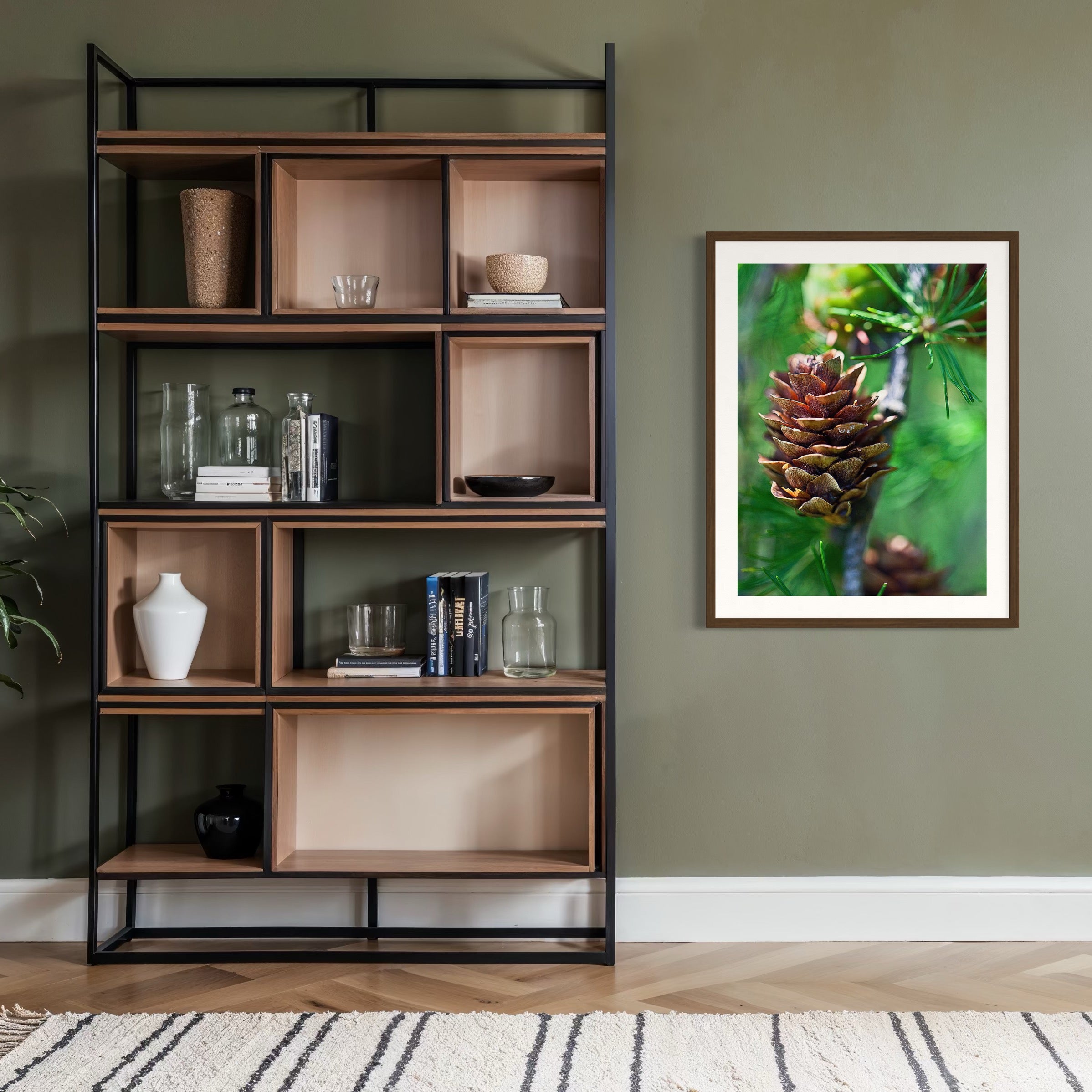 Pine Cone and Needles - Moderno Wall Art Wall Art