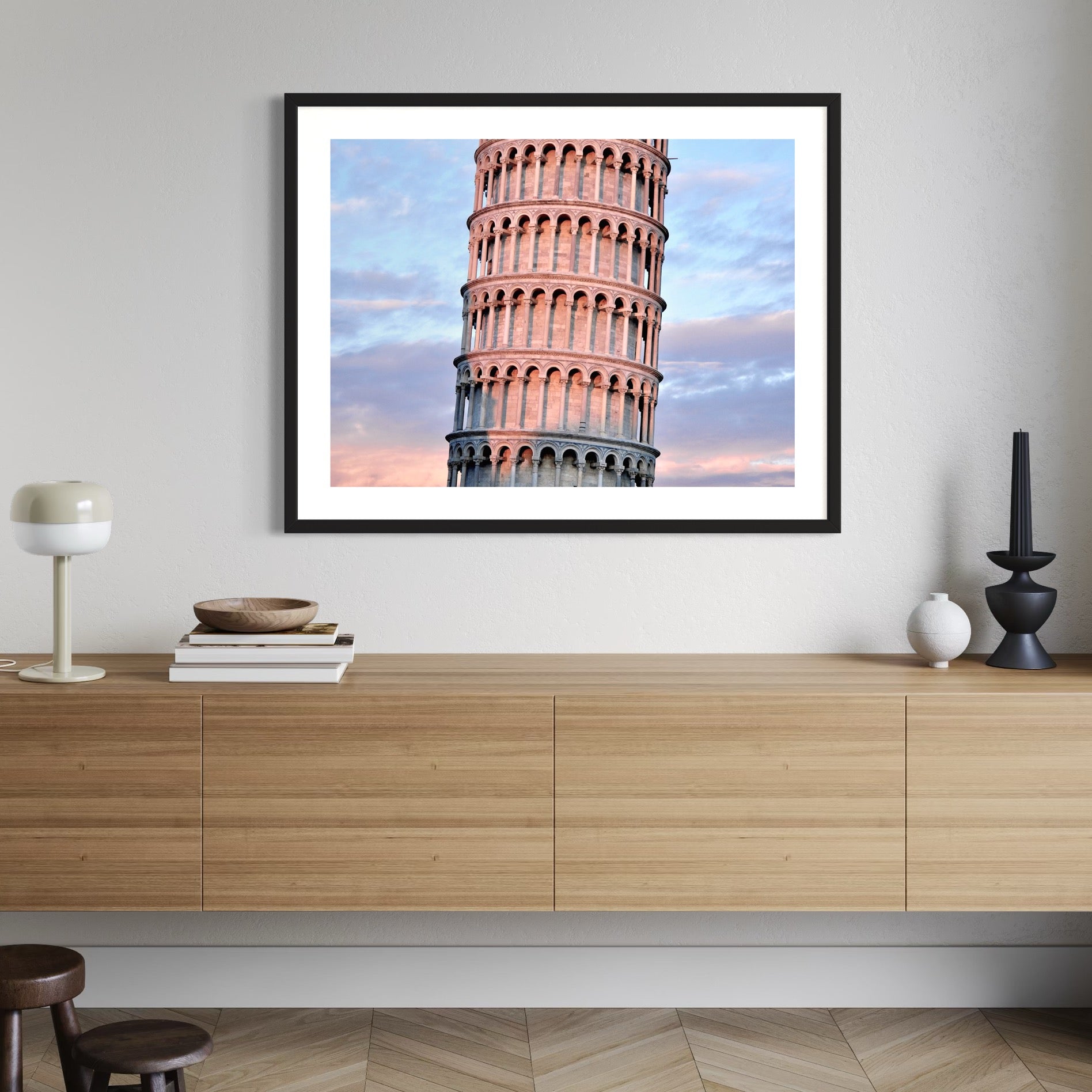 Pink Glow Over Pisa - Moderno Wall Art Wall Art