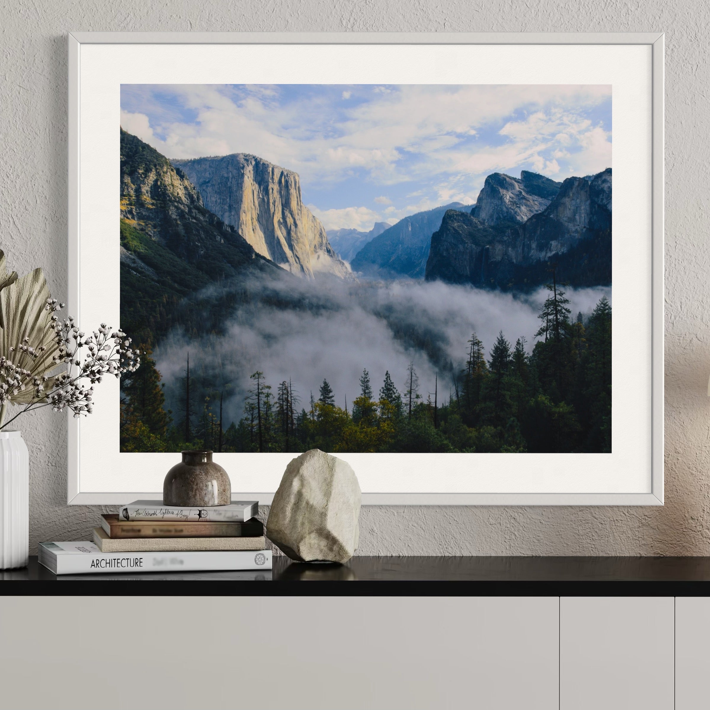 Misty Yosemite Valley - Moderno Wall Art Wall Art