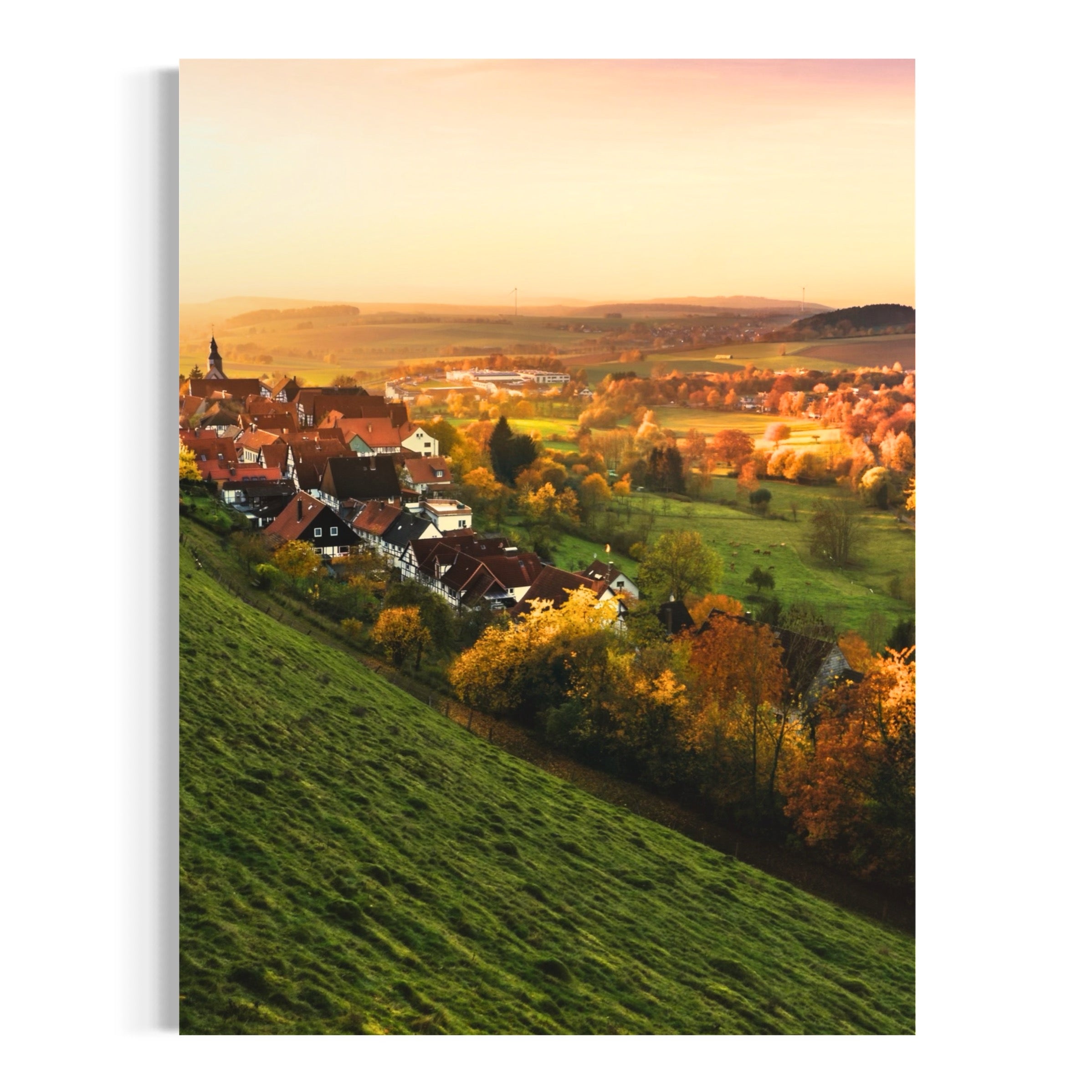 Autumn Glow in the Valley - Moderno Wall Art Wall Art