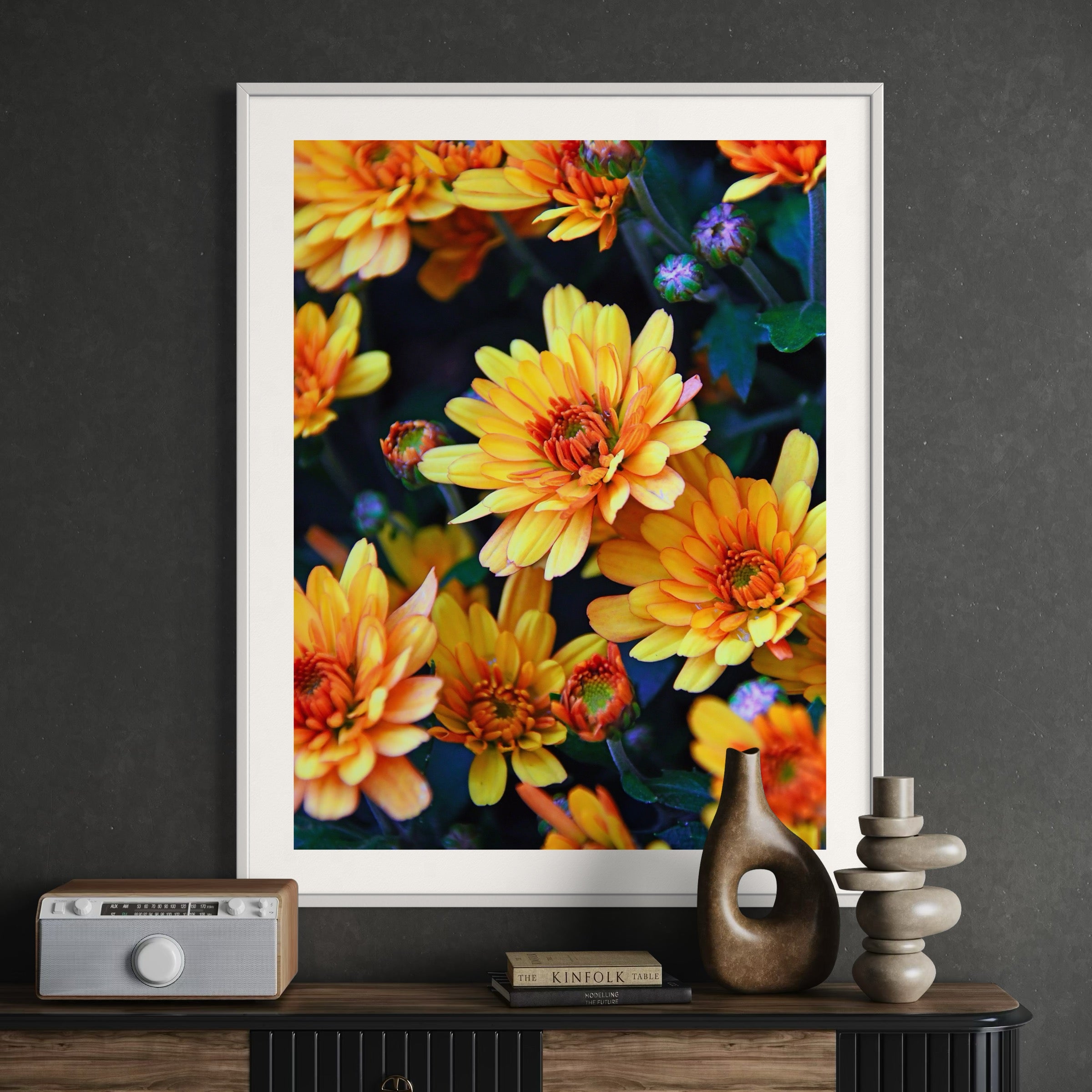 Chrysanthemum Glow - Moderno Wall Art Wall Art