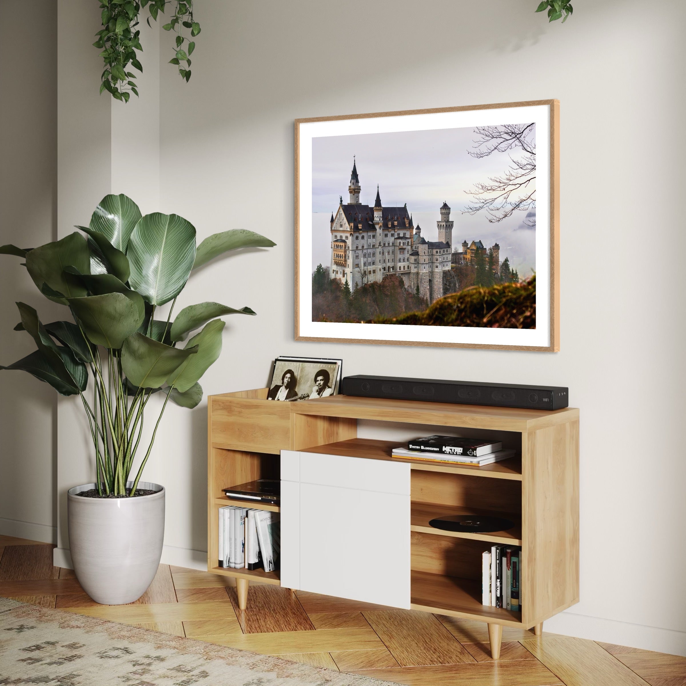 Neuschwanstein Castle in Autumn - Moderno Wall Art Wall Art