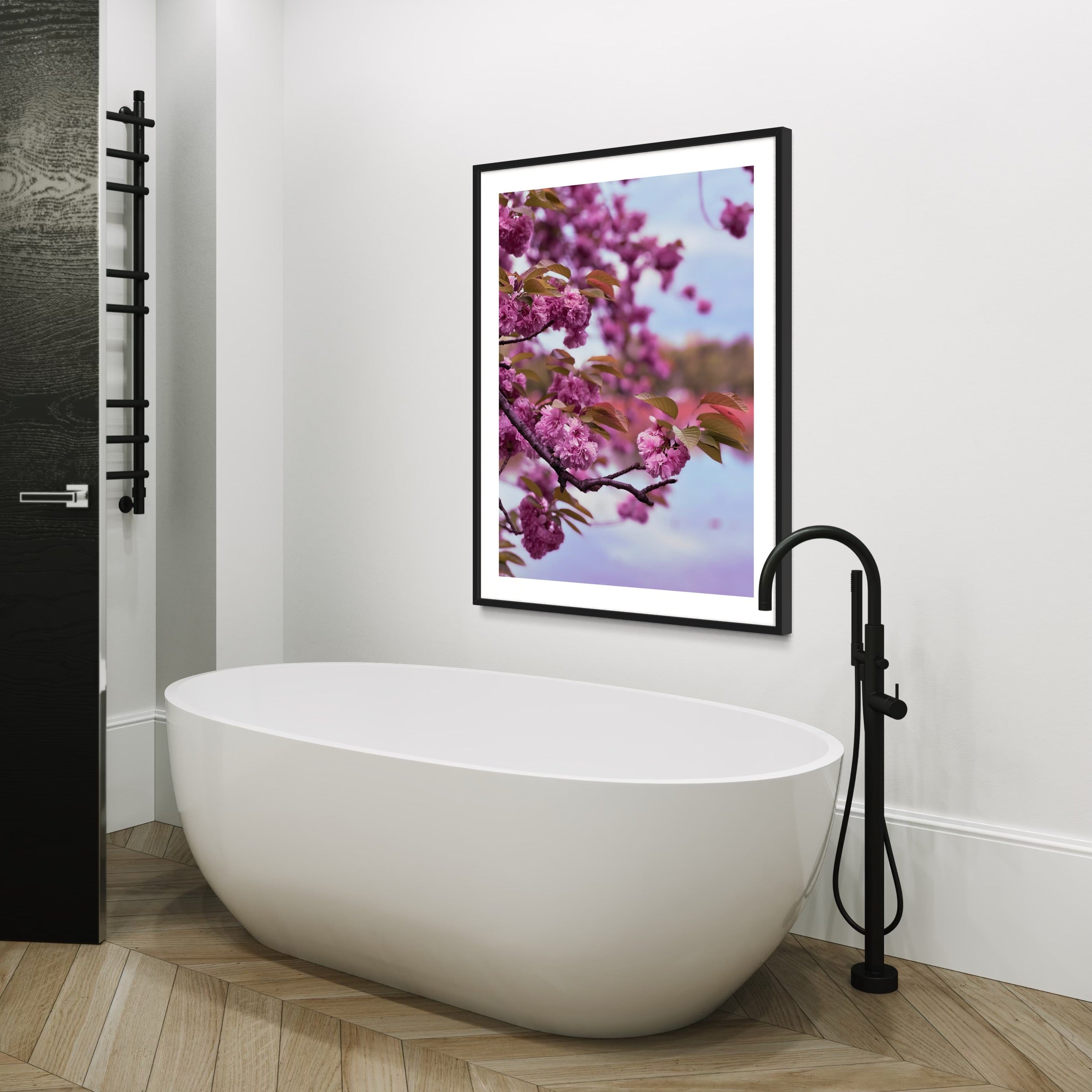 Kanzan Cherry Blossoms - Moderno Wall Art Wall Art