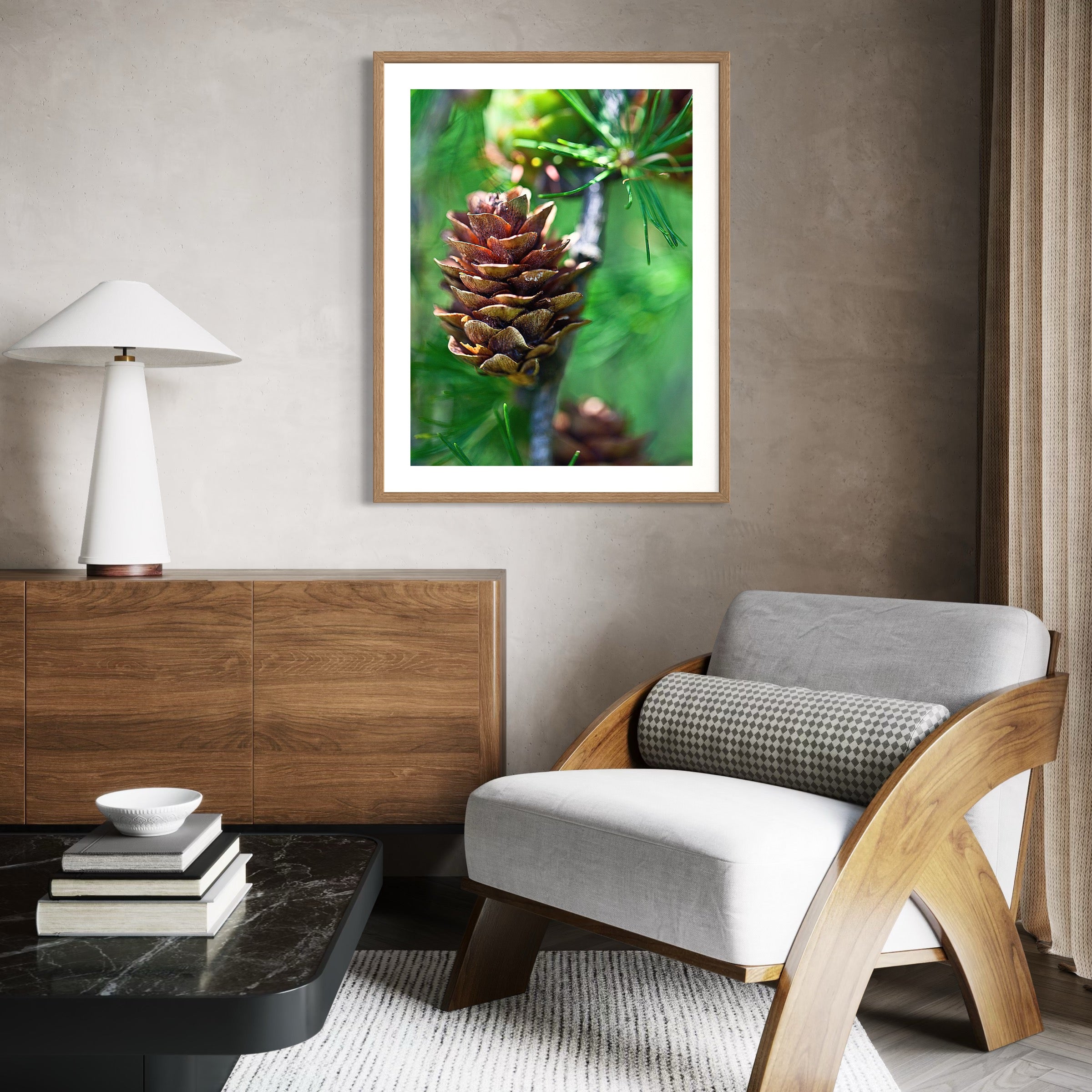 Pine Cone and Needles - Moderno Wall Art Wall Art