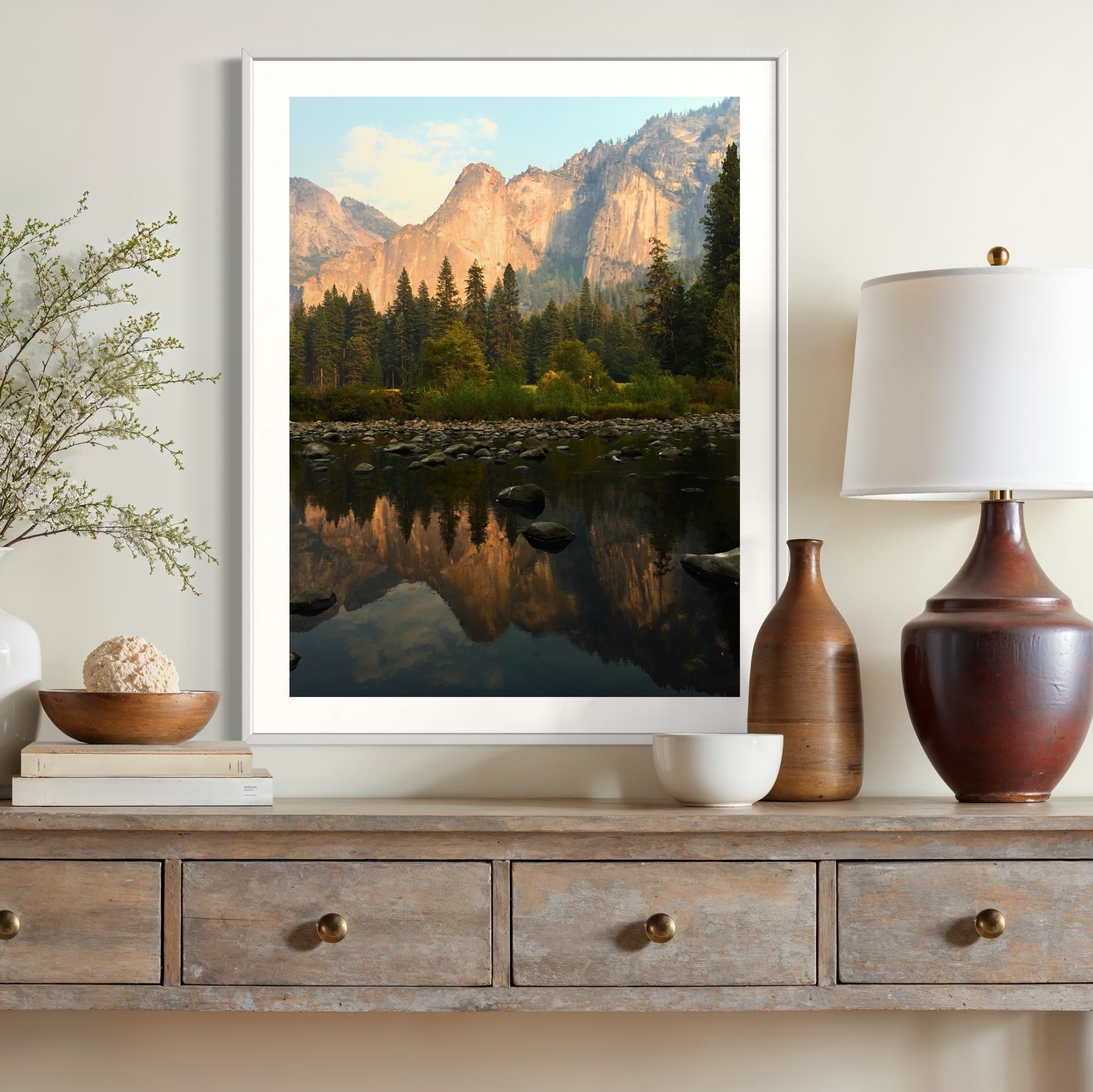 Mountain Reflections in Yosemite - Moderno Wall Art Wall Art