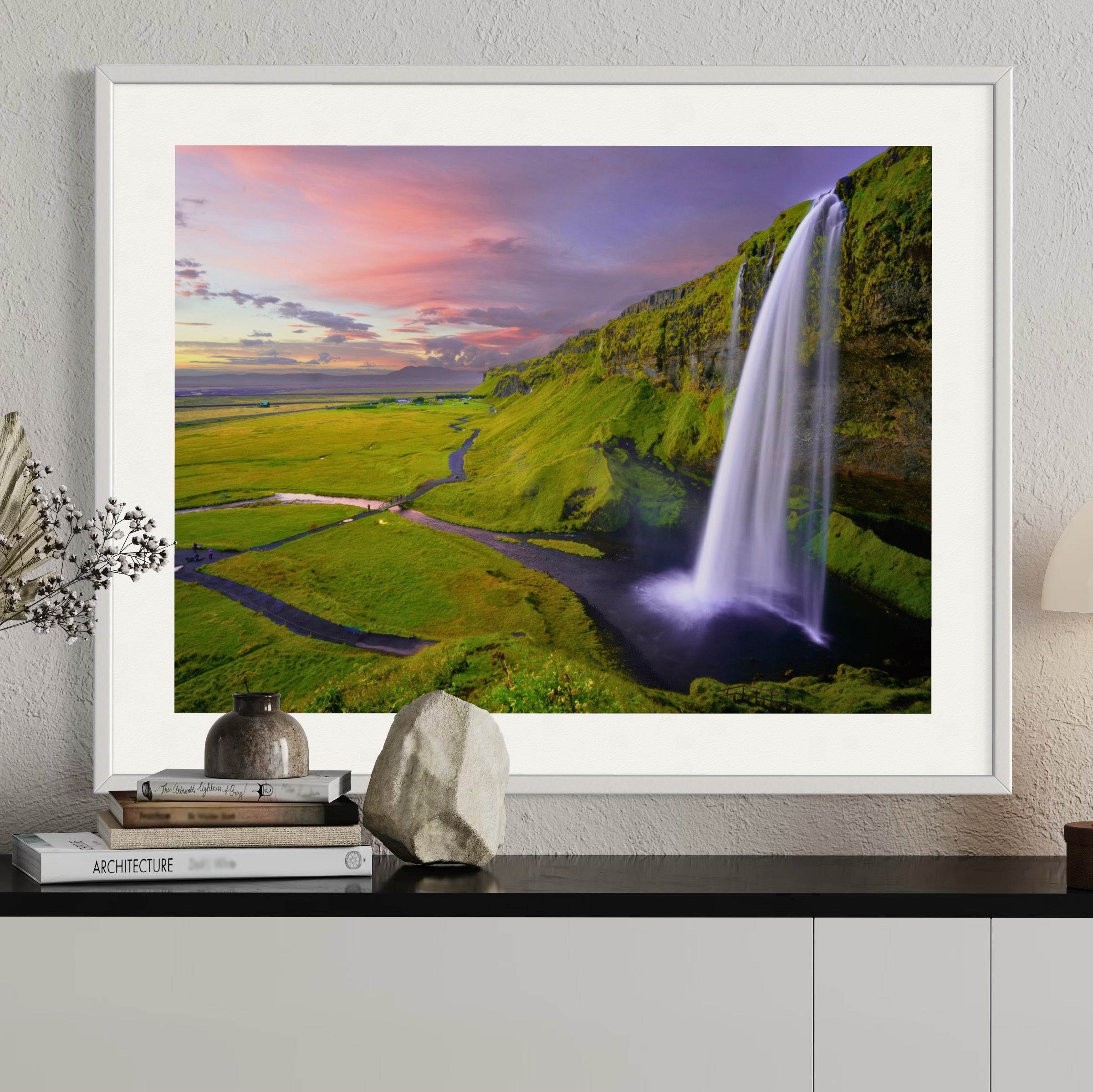 Serene Waterfall - Moderno Wall Art Wall Art