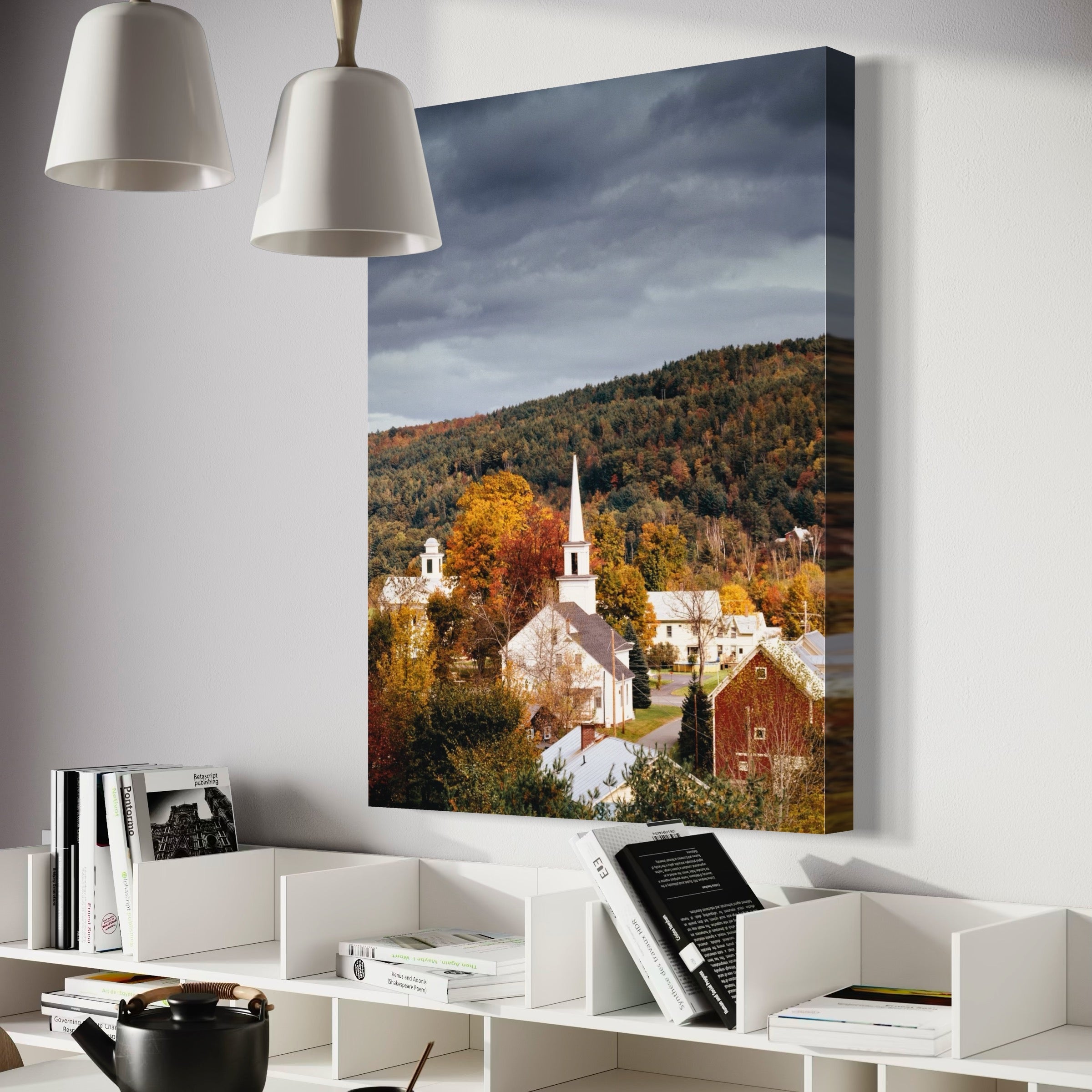 Village in Autumn - Moderno Wall Art Wall Art