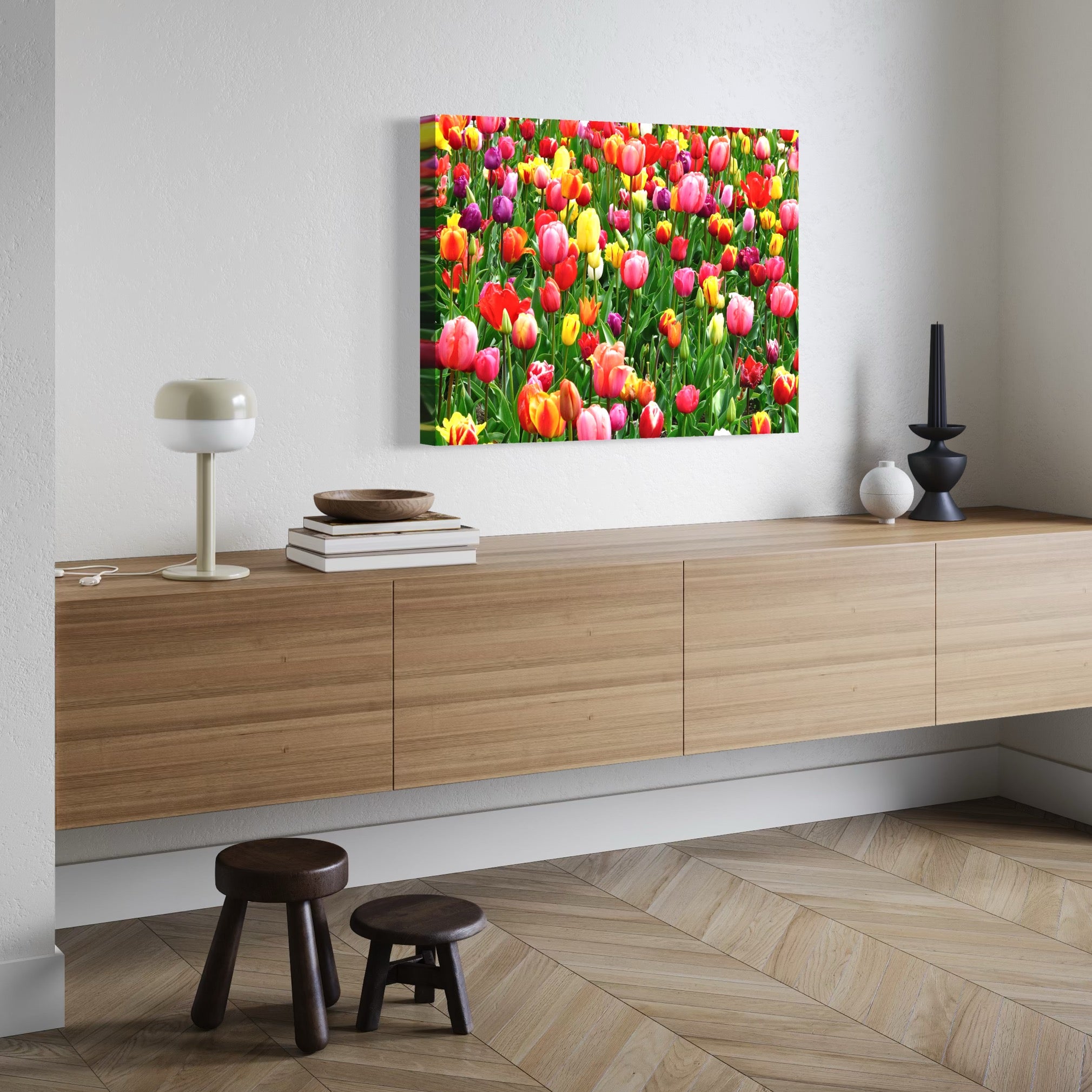 Tulip Field Glow - Moderno Wall Art Wall Art