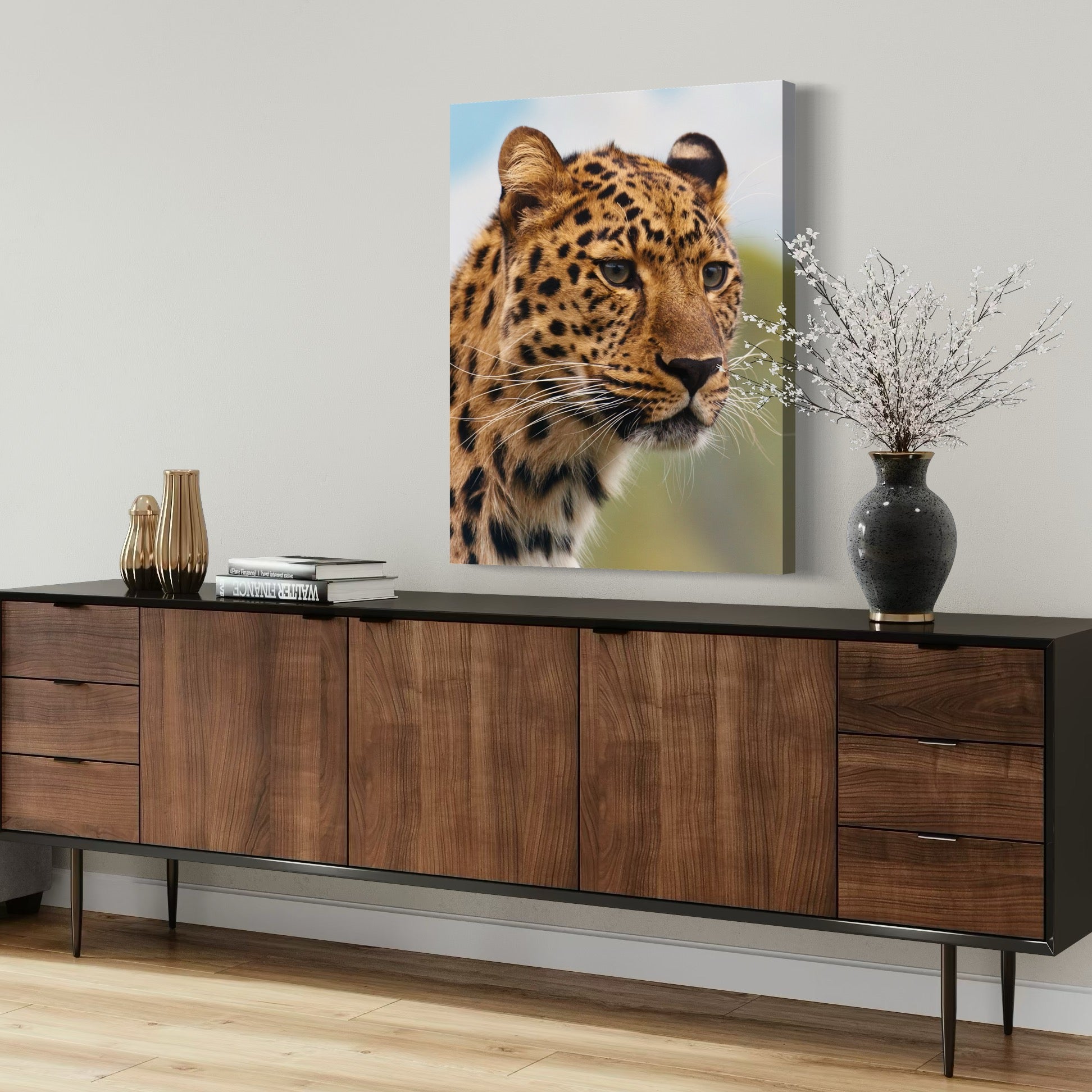 Leopard in the Wild - Moderno Wall Art Wall Art