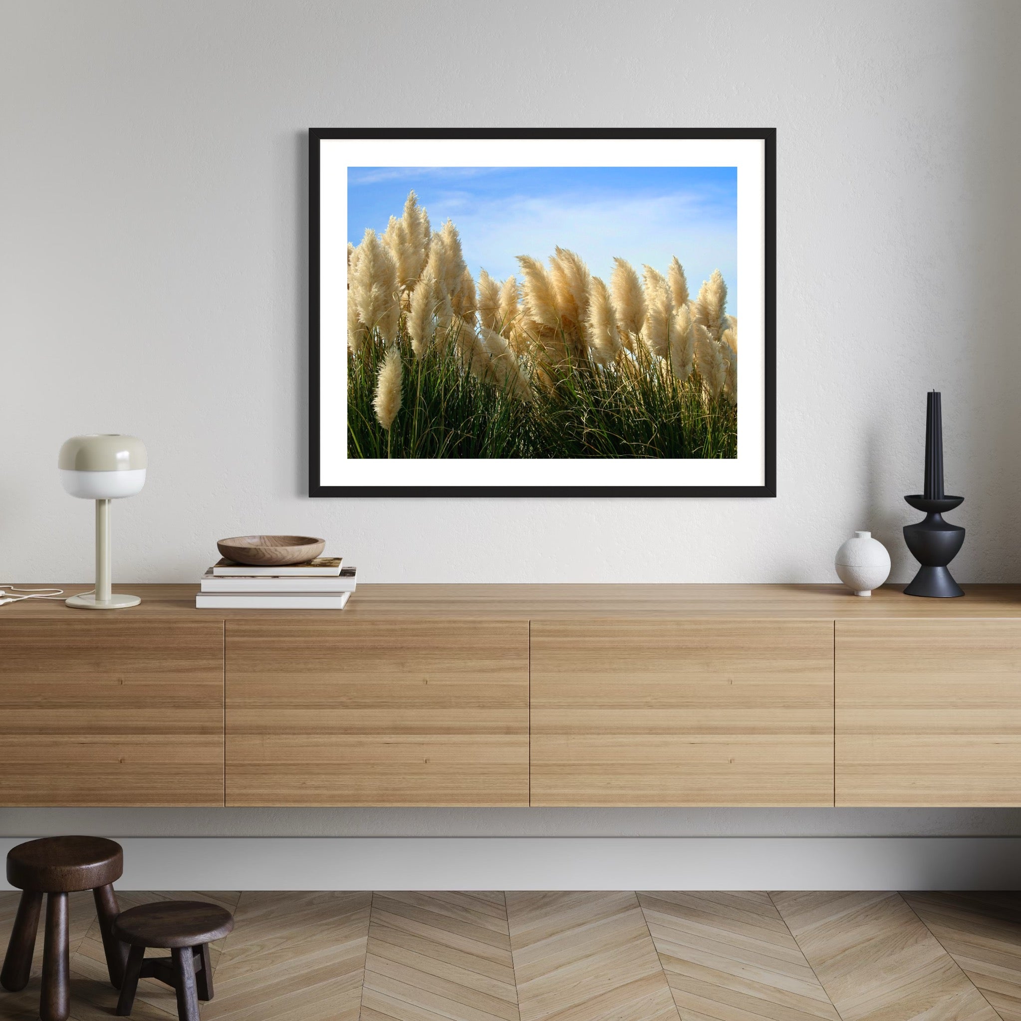 Pampas in the Breeze - Moderno Wall Art Wall Art