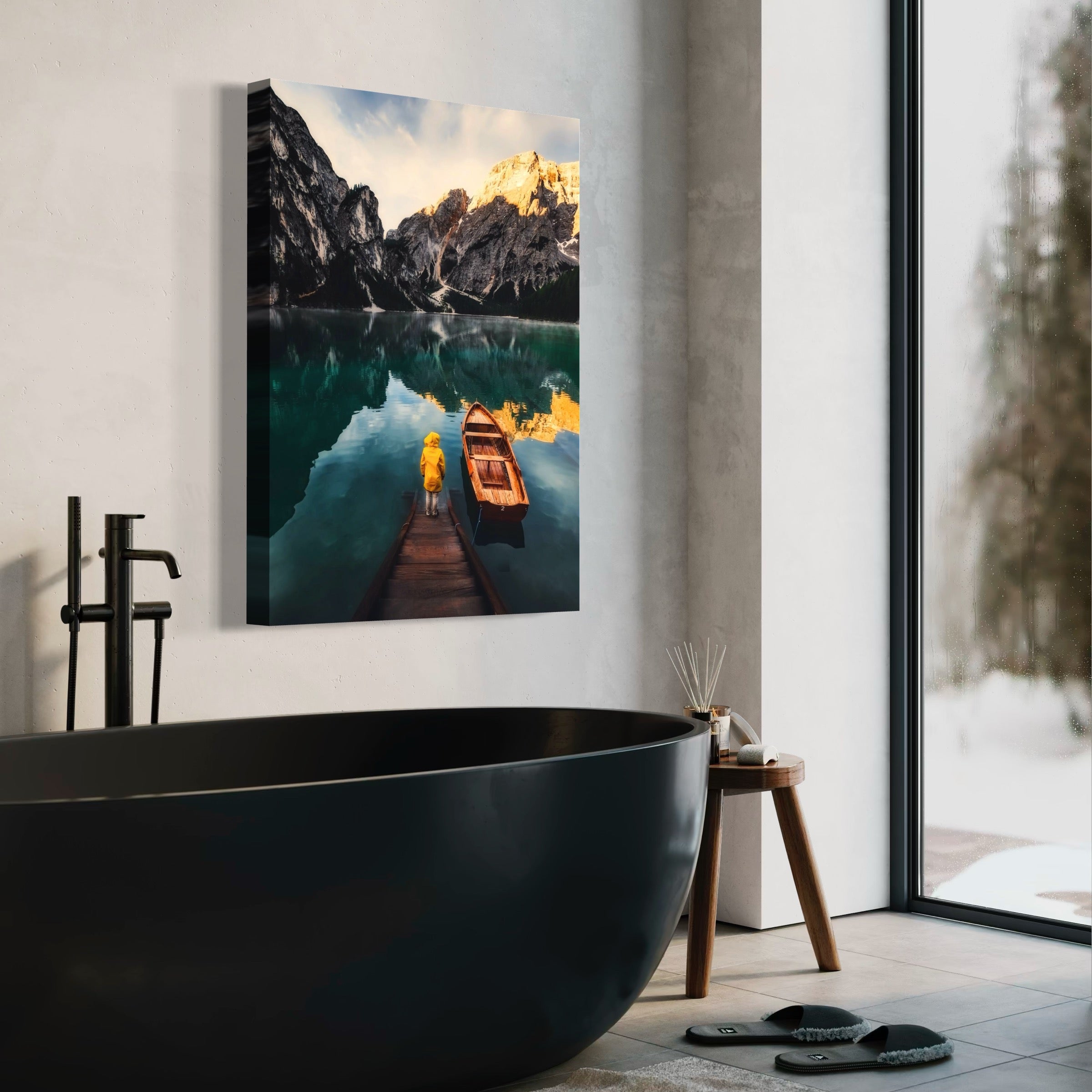 Pier to the Dolomites - Moderno Wall Art Wall Art