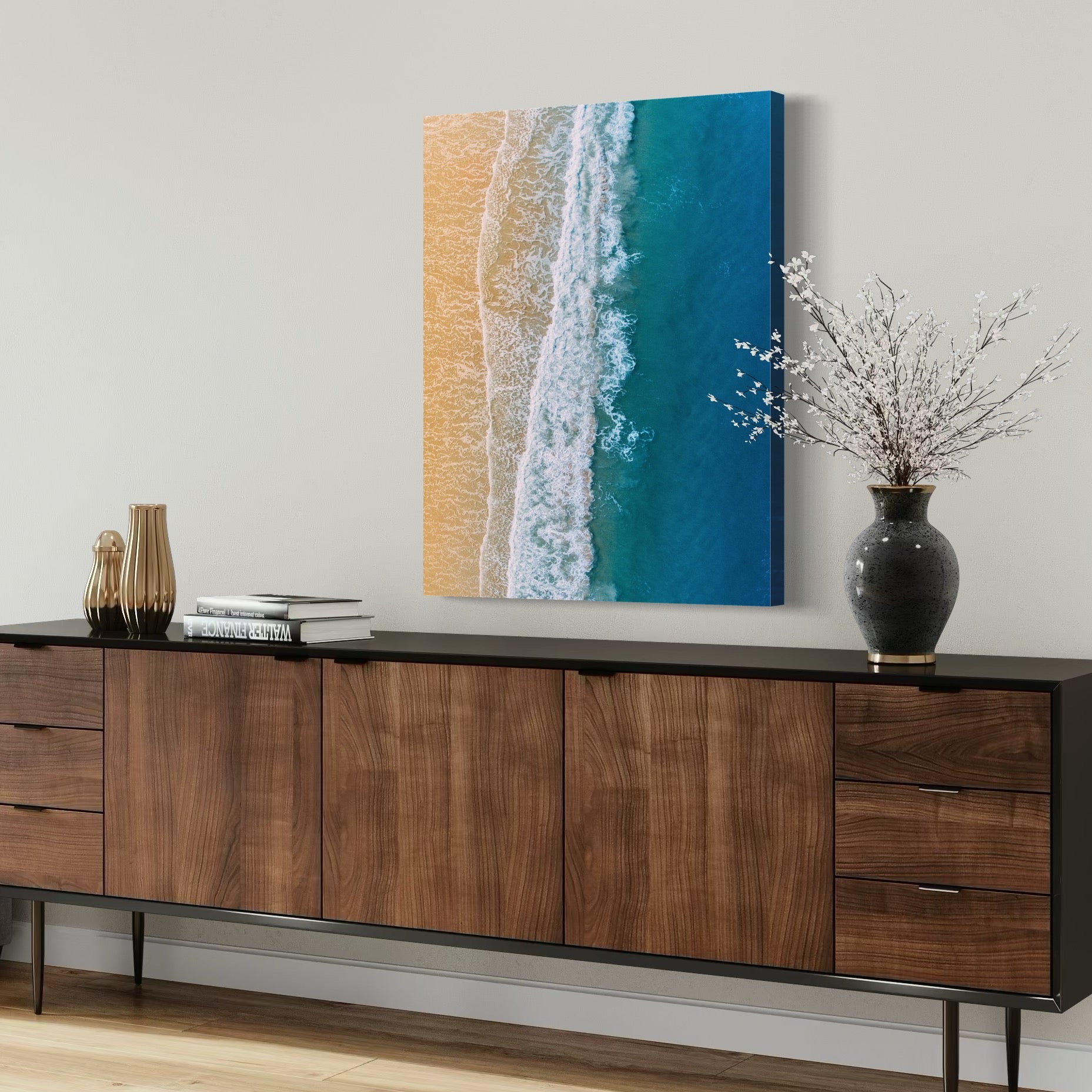 Sea Meets Shore - Moderno Wall Art Wall Art