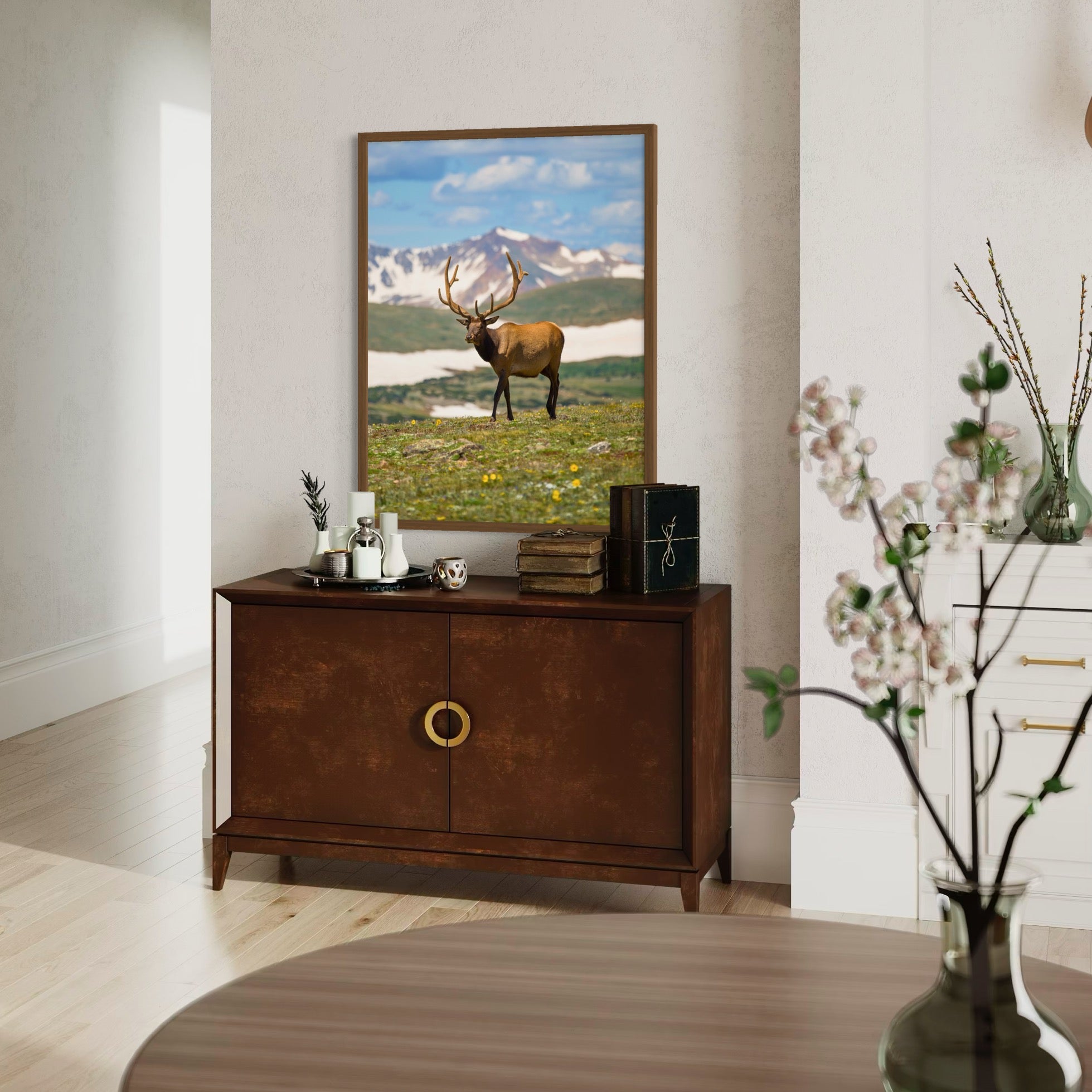 Deer in the Highlands - Moderno Wall Art Wall Art