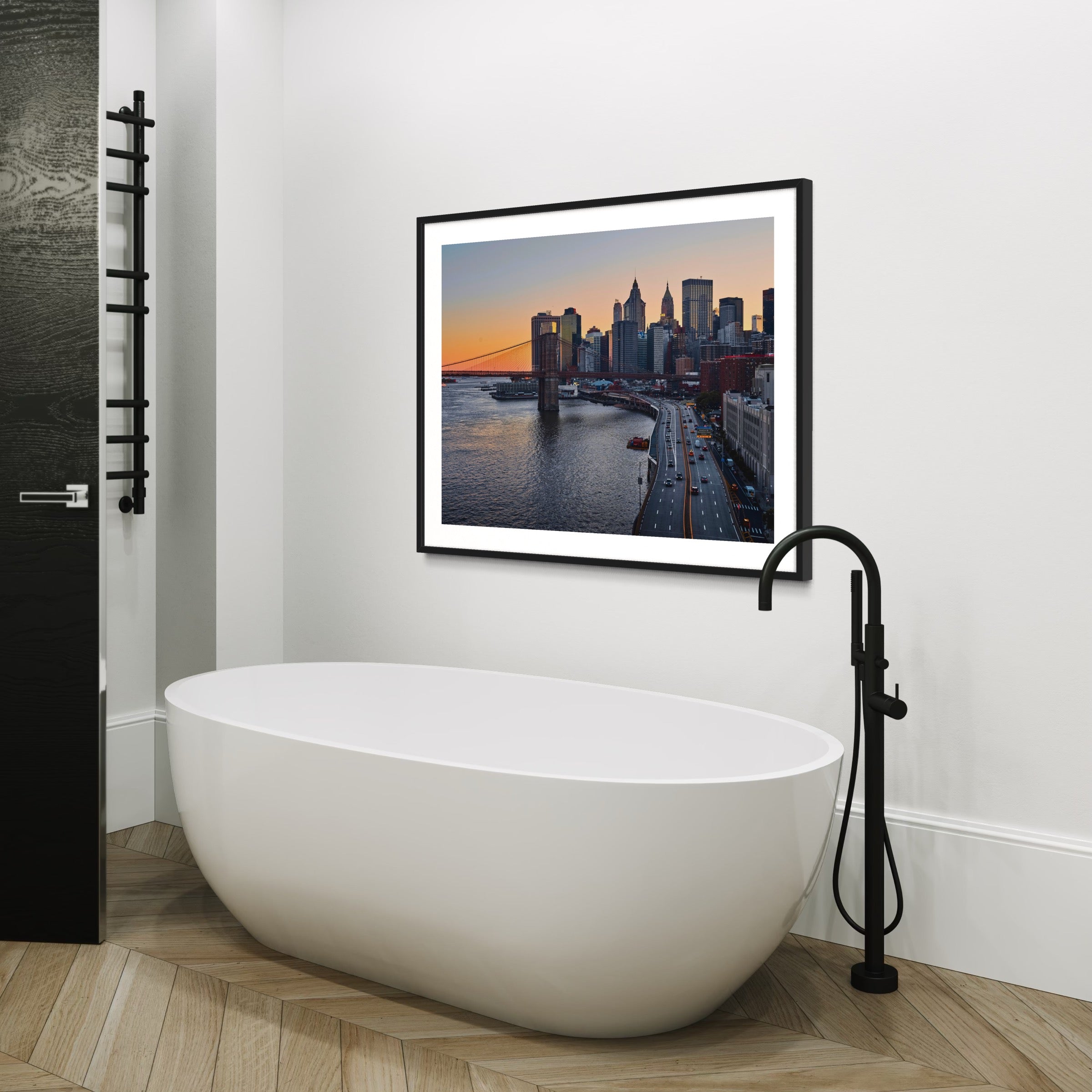 Golden Hour Drive - Moderno Wall Art Wall Art