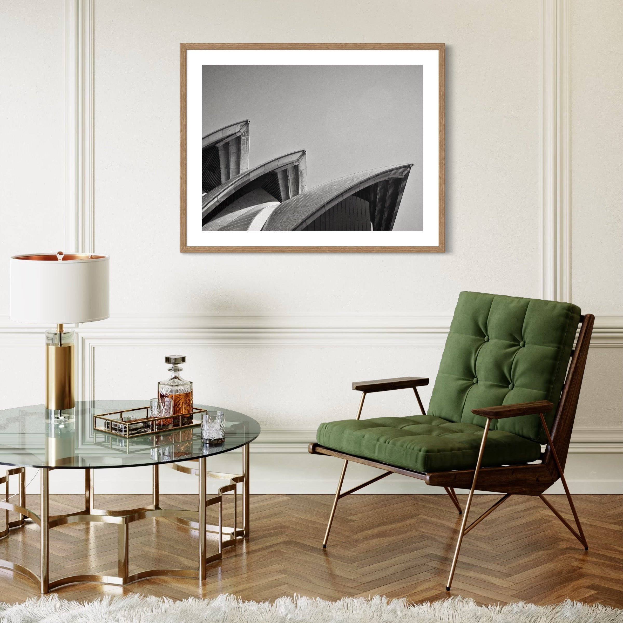 Geometry in Monochrome - Moderno Wall Art Wall Art