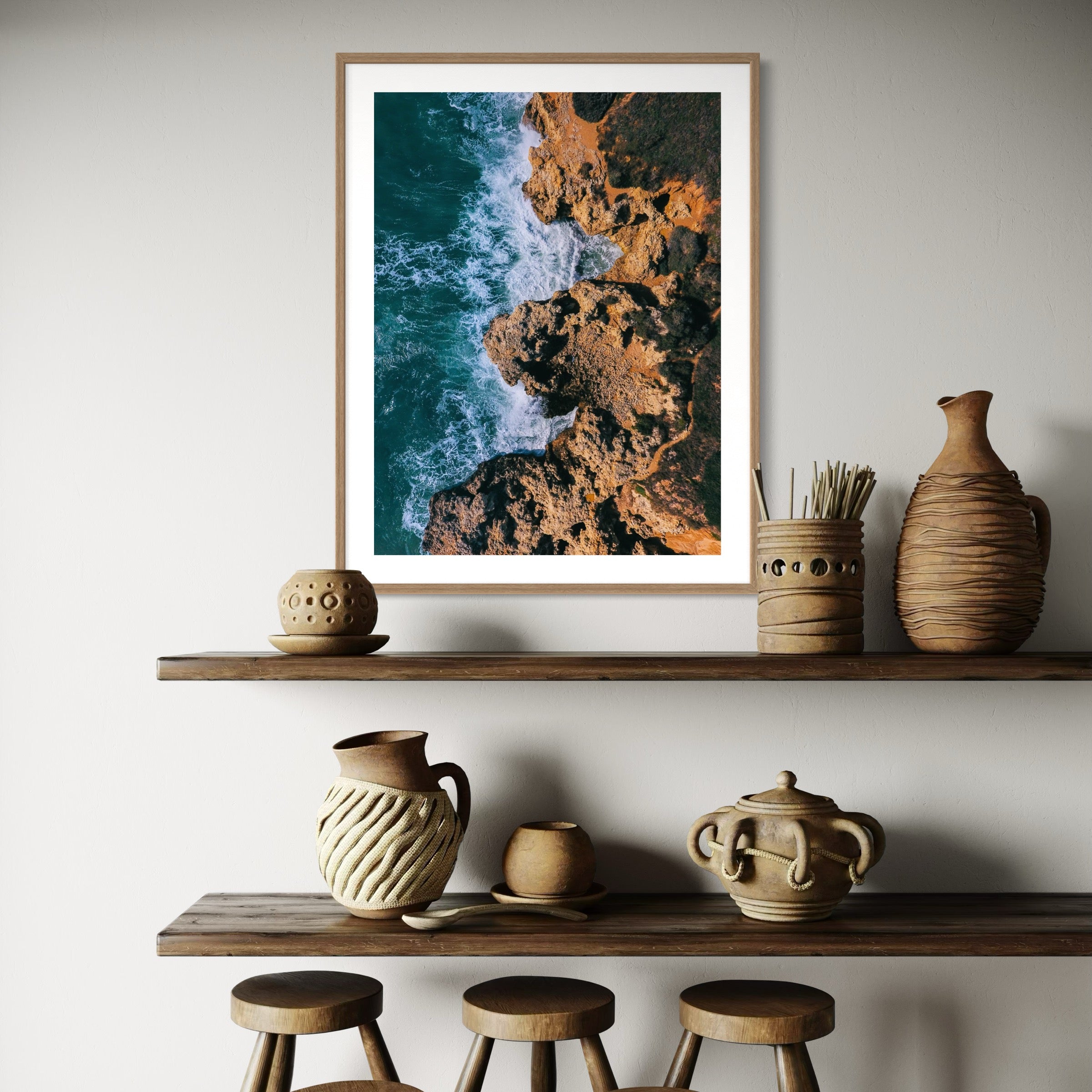 Land Meets Sea - Moderno Wall Art Wall Art