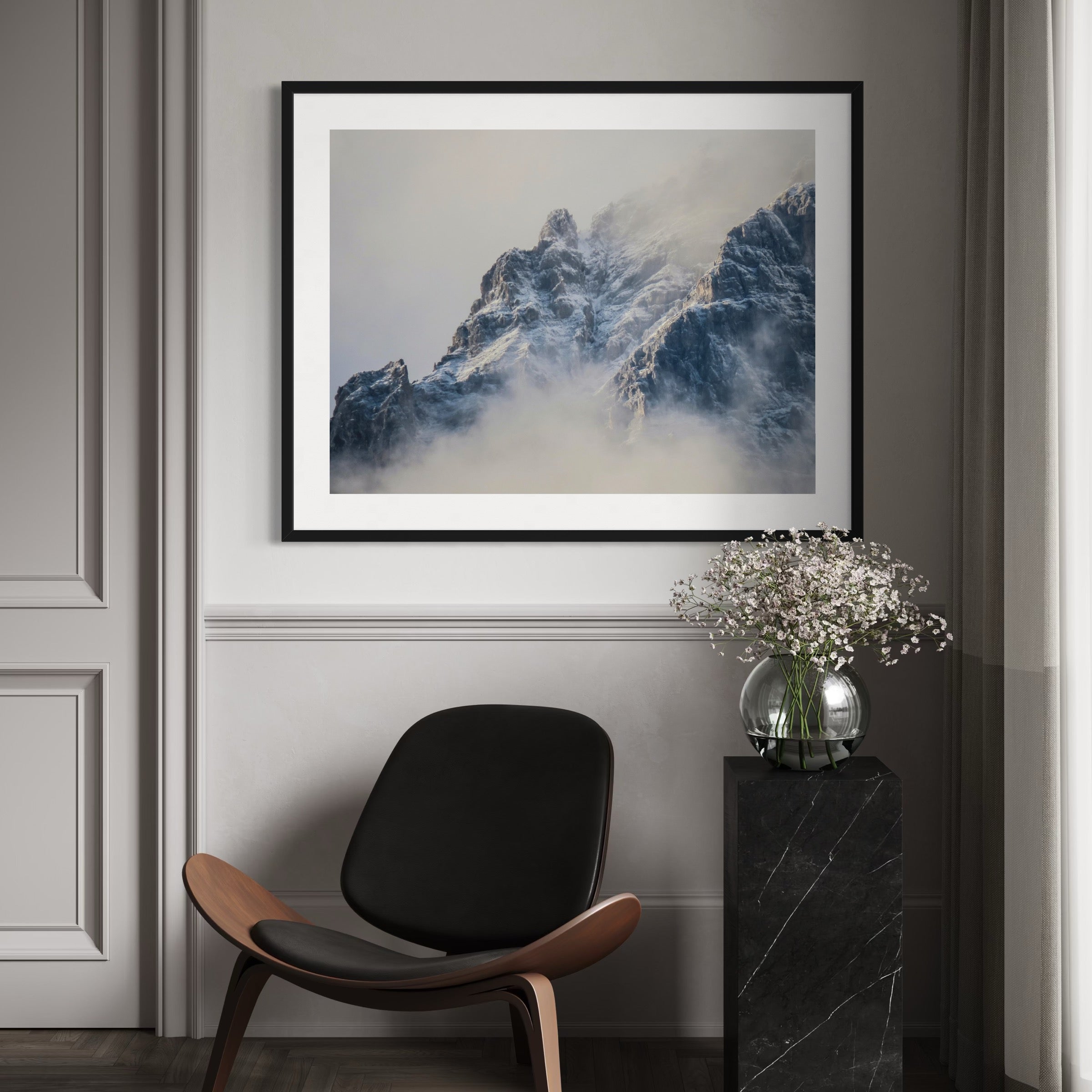 Misty Mountains of Austria - Moderno Wall Art Wall Art