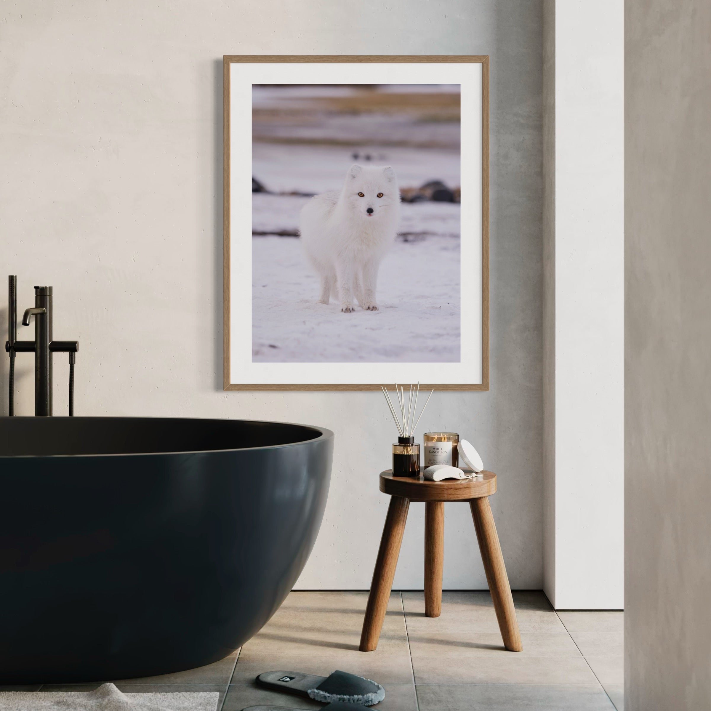 Winter's Silent Hunter - Moderno Wall Art Wall Art