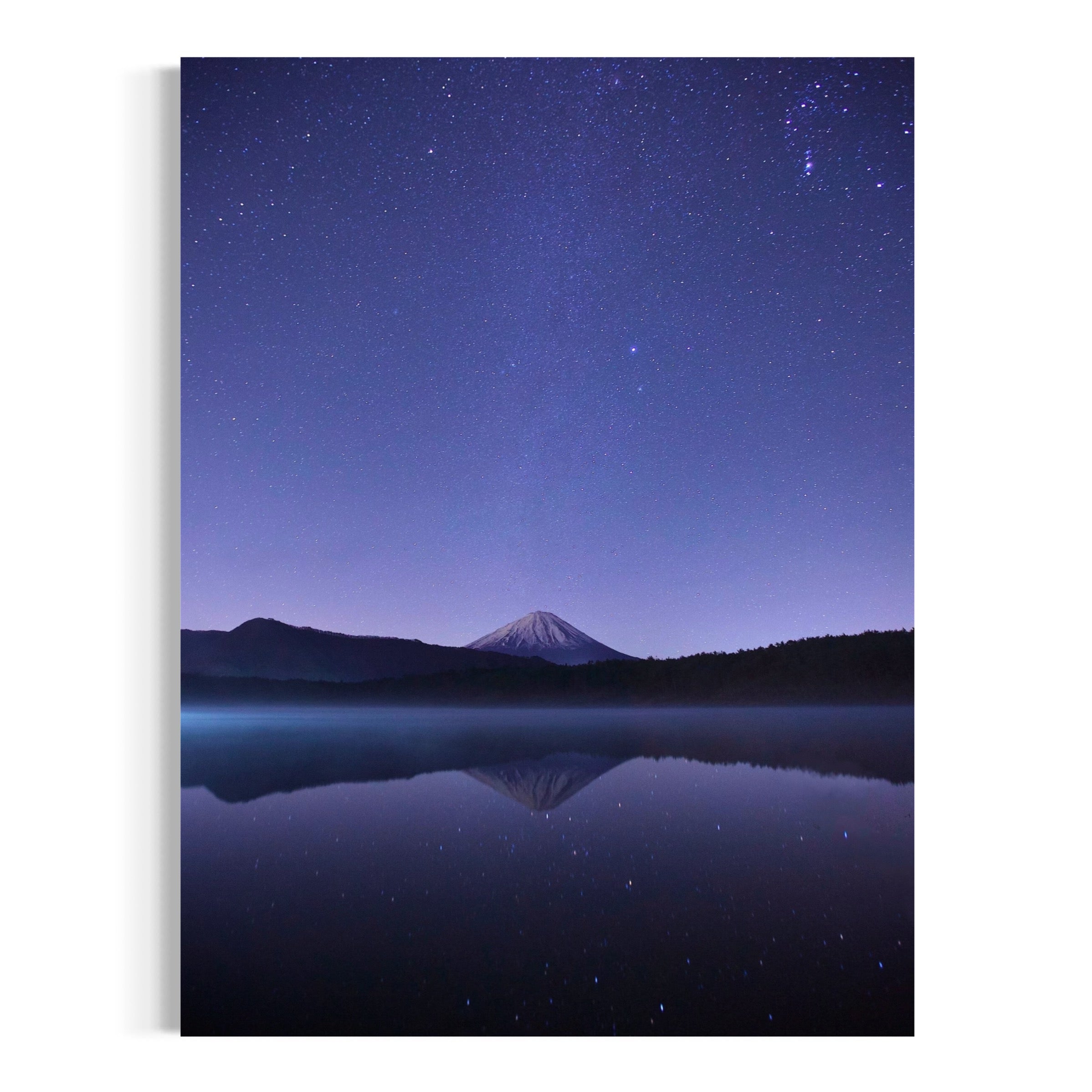 Mountain Reflections at Night - Moderno Wall Art Wall Art