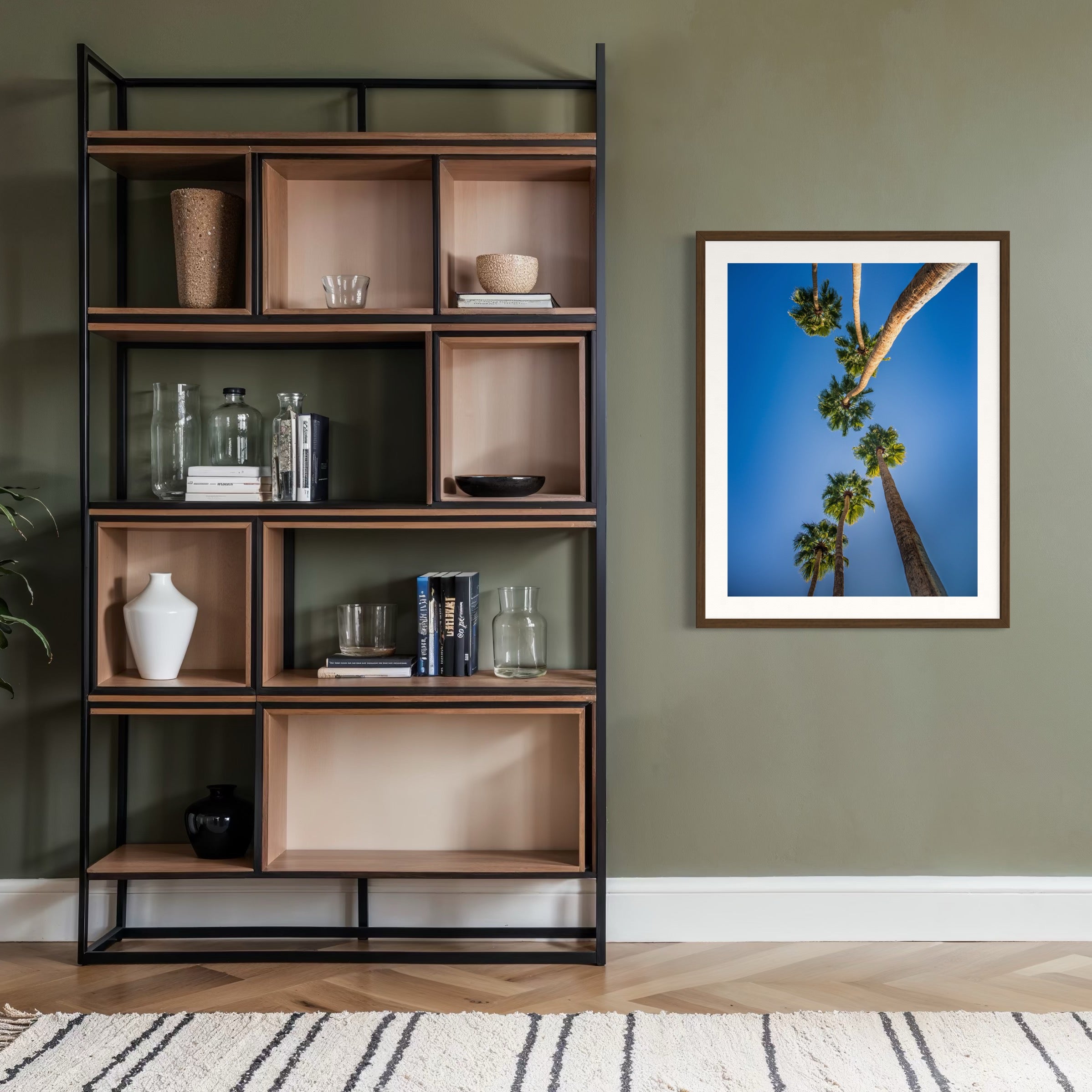 Blue Sky Palms - Moderno Wall Art Wall Art