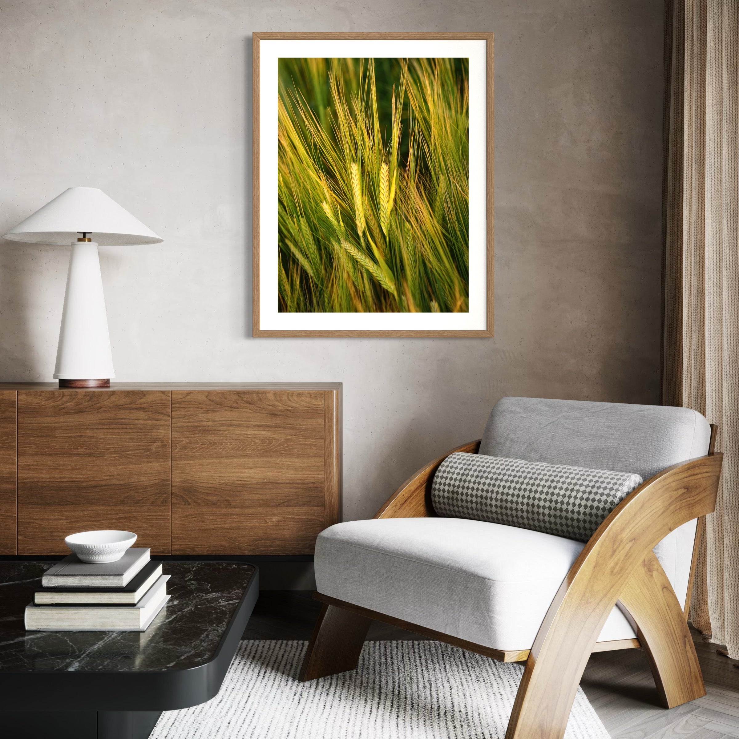 Barley in Bloom - Moderno Wall Art Wall Art