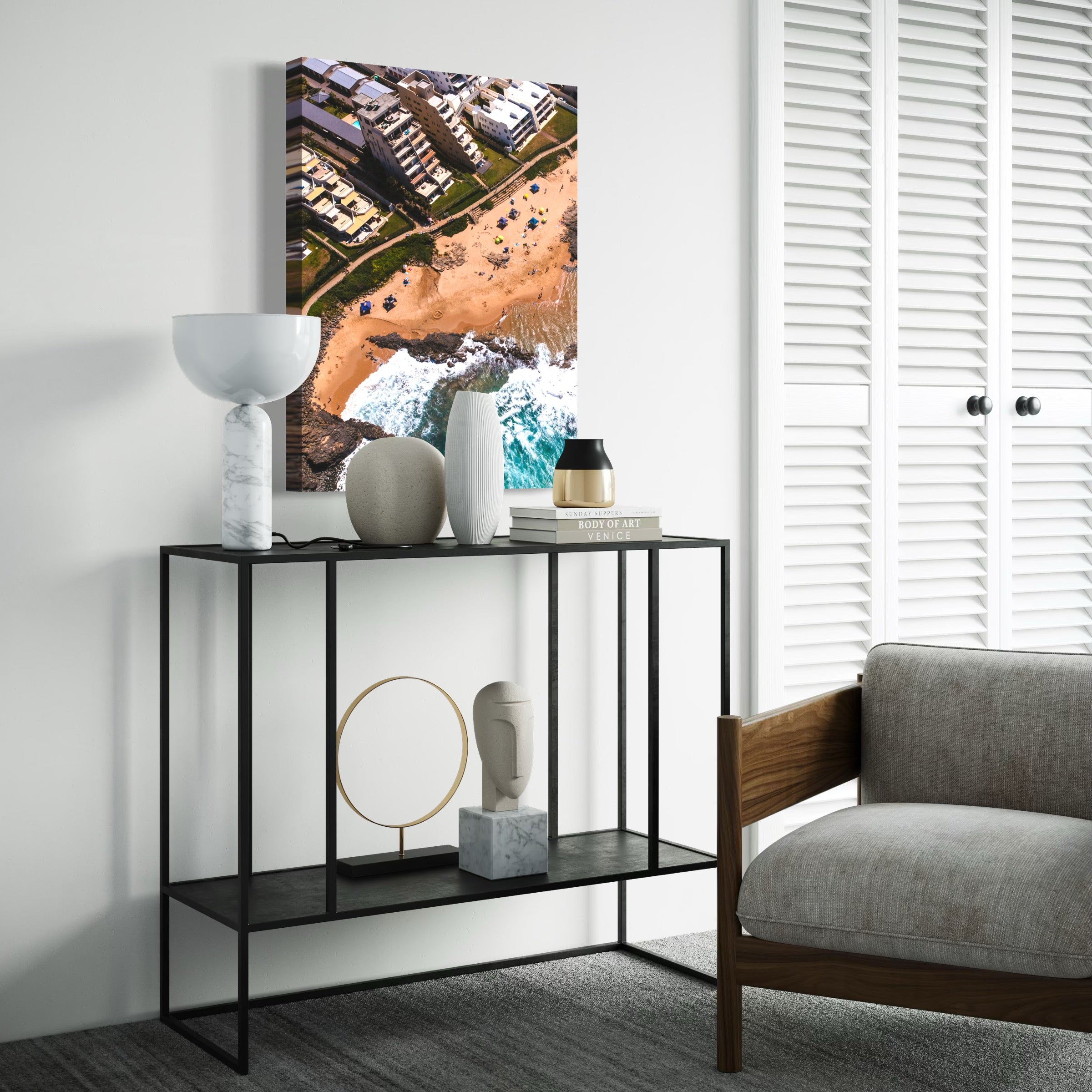 Golden Shores of Durban - Moderno Wall Art Wall Art