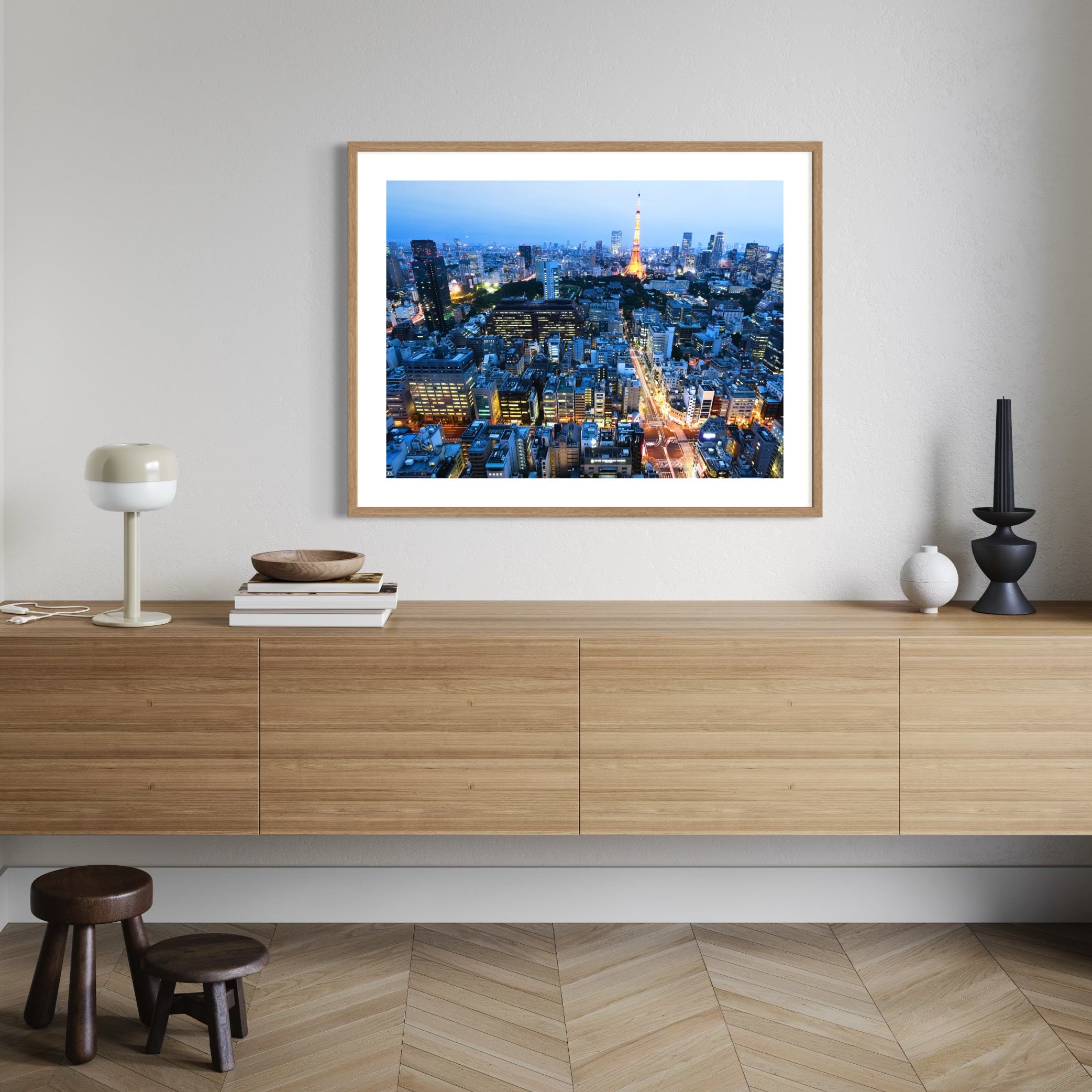 Tokyo Tower at Dusk - Moderno Wall Art Wall Art